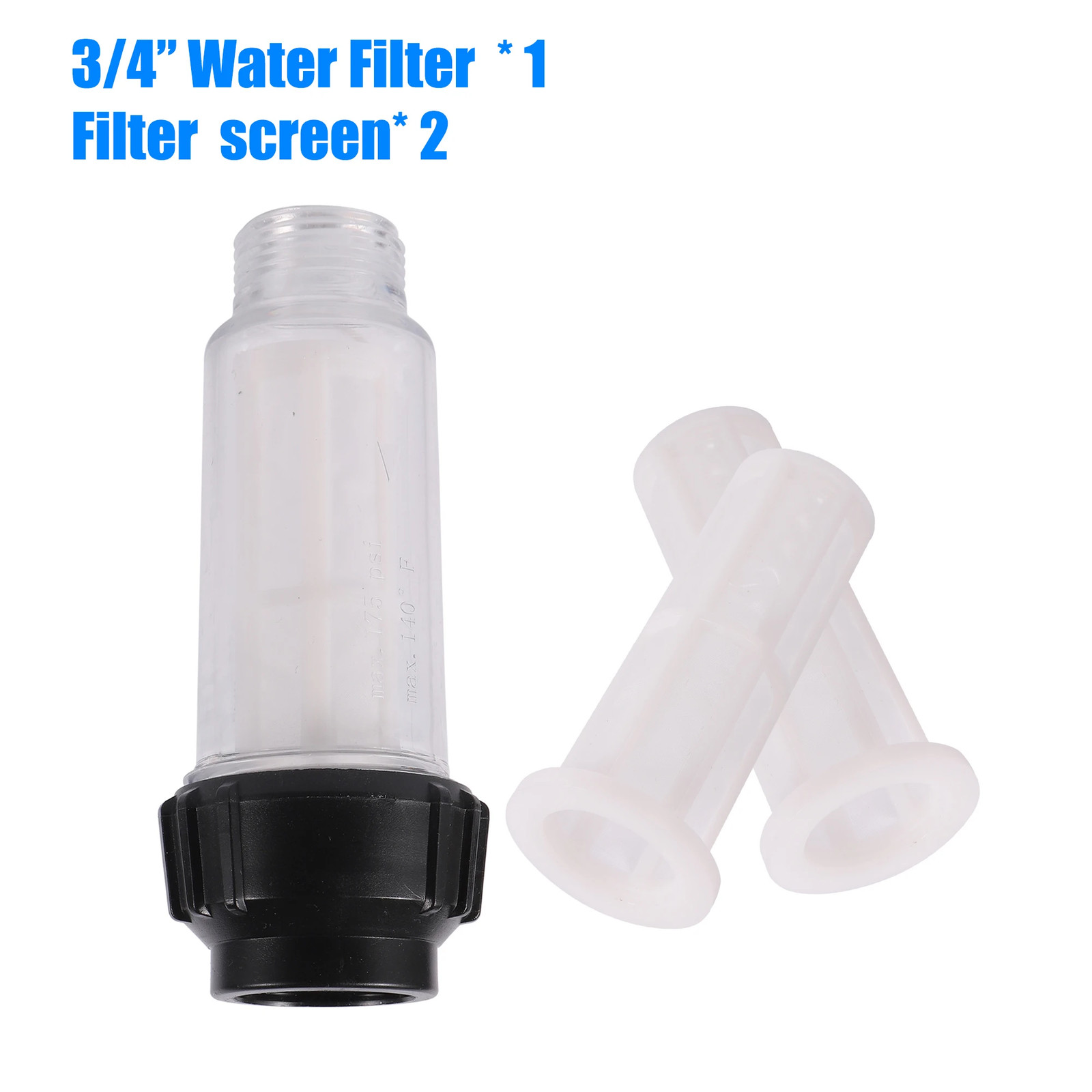 Pressure Washer Water Filter 3/4” Inlet Housing Filter Sediment Filter Water Fi