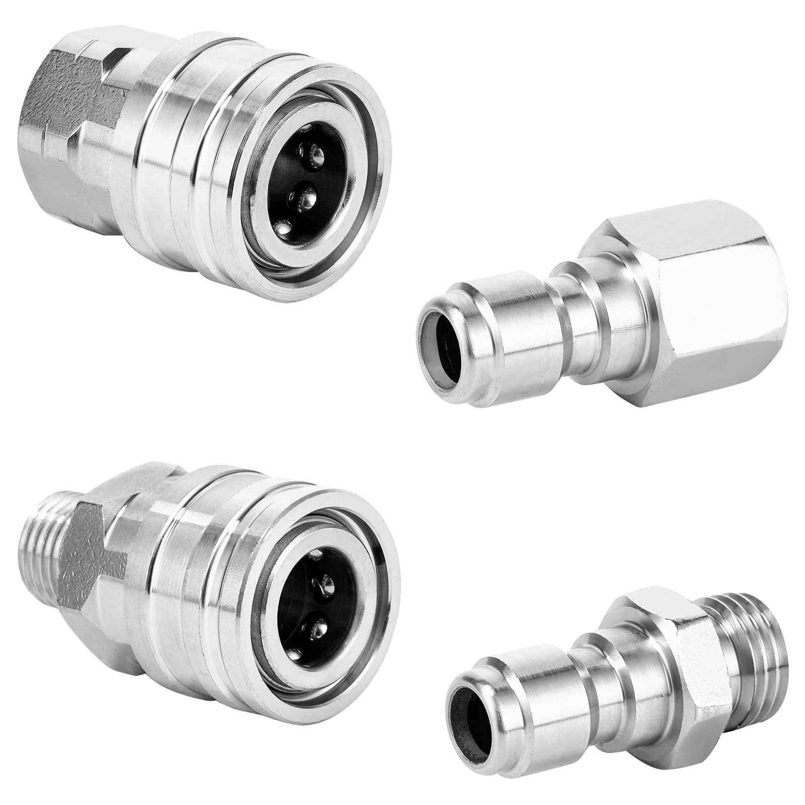 1/4 Inch Quick Connect Pressure Washer Fitting Adapter Female Male NPT Steel