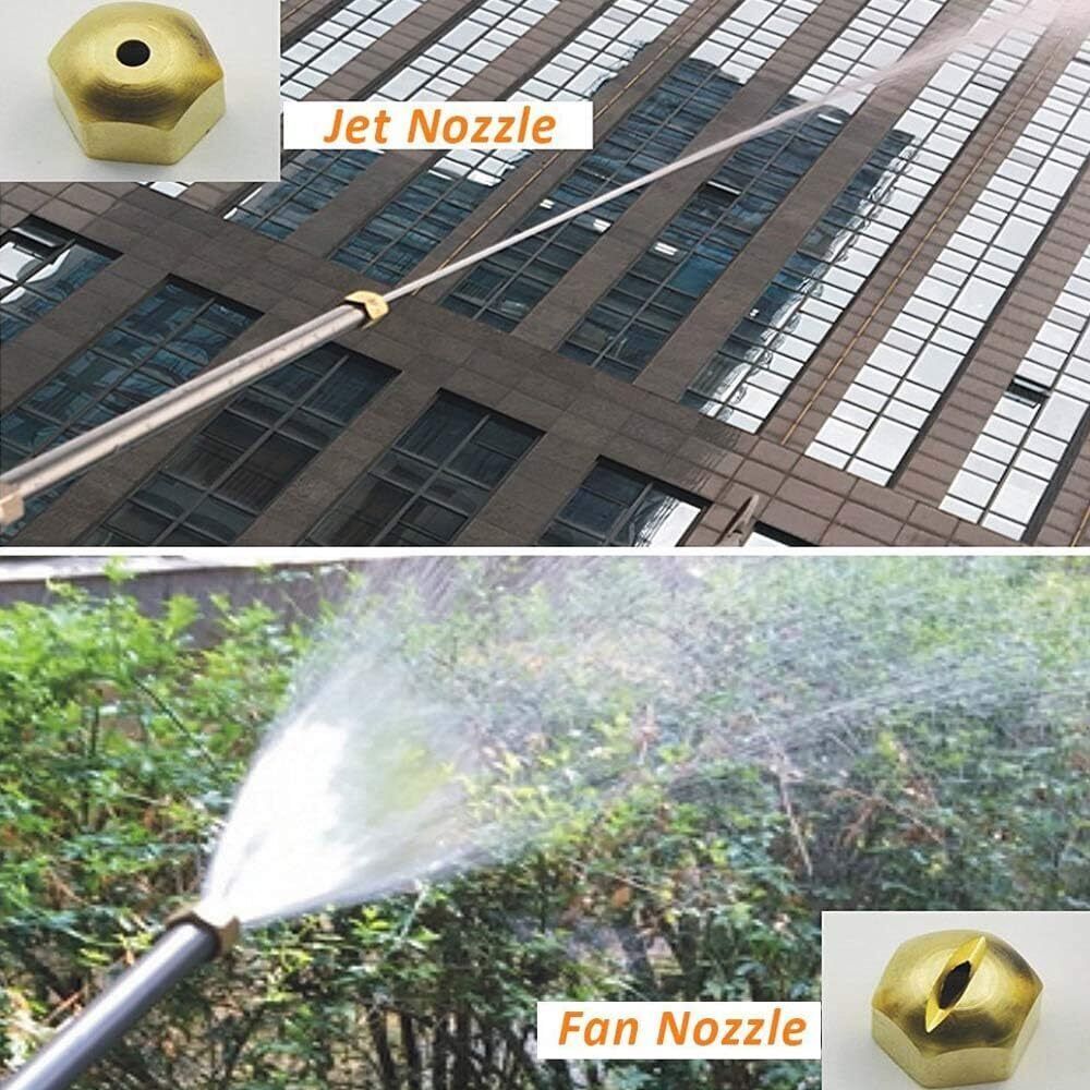 High Pressure Power Washer Sprayer Water Spray Gun Wand Garden Hose w/ 2 Nozzle