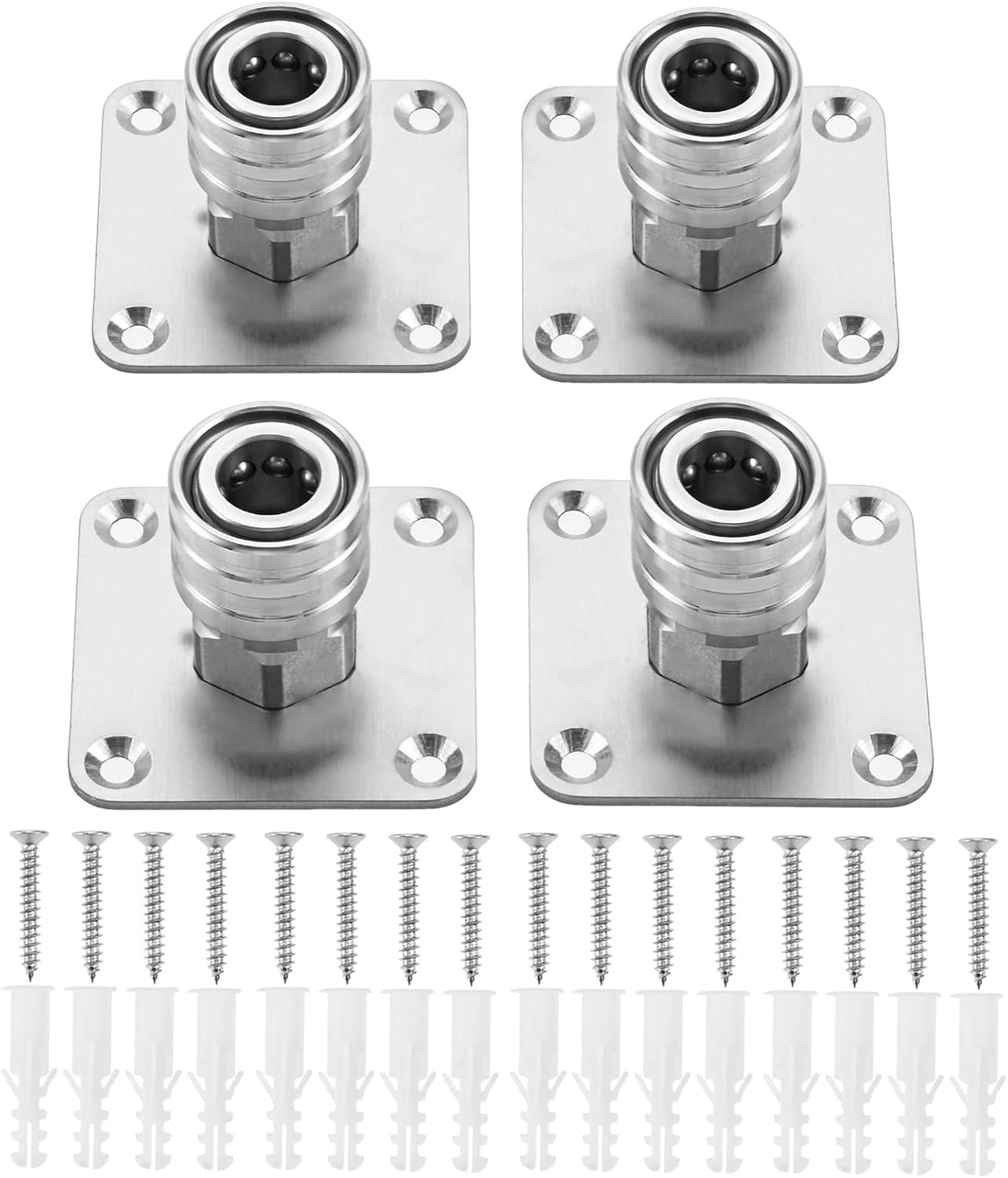 4 Pack Pressure Washer Nozzle Tips Brackets with 20 Screws & Wall Anchors