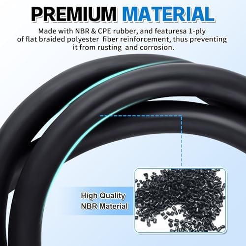 1/2 ID Transmission Oil Cooler Hose, 5FT Transmission Cooler Line for Power Stee