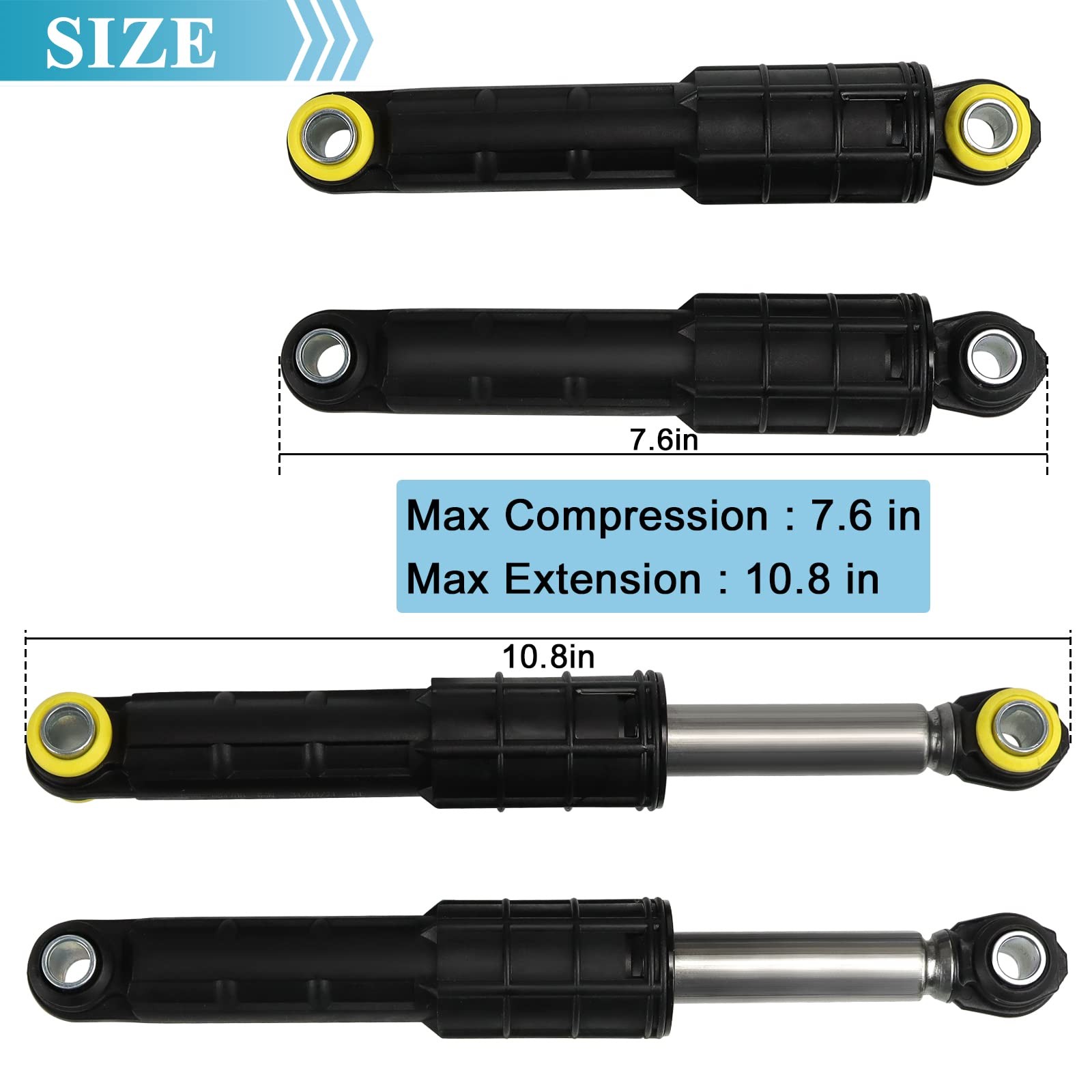 DC6600470A & DC6600470B Washer Shock Absorber 4 Pack, Compatible with Samsung…