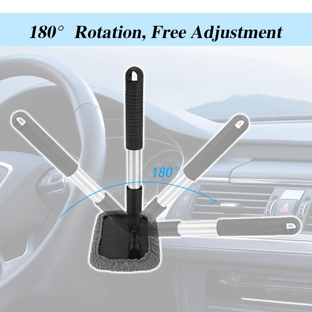 CHRYMUM Car Windshield Cleaning Tool, Microfiber Window Cleaner with…