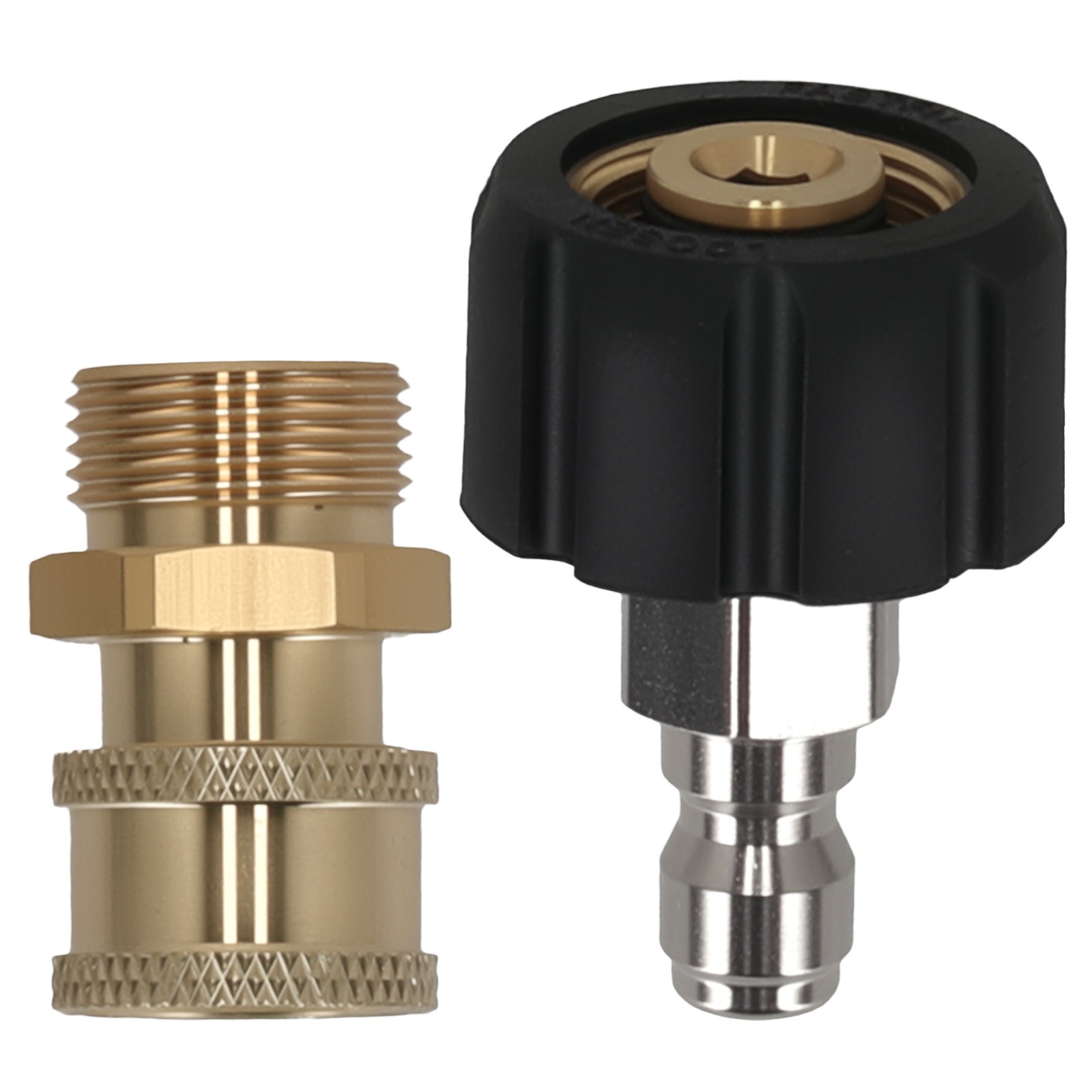 2x M22-14mm Female to 1/4″ Quick Connect Male Pressure Washer Fitting 5000PSI