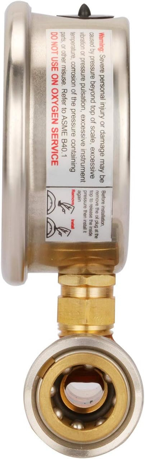 2-1/2″ Pressure Washer Pressure Gauge Kit 3/8 Inch Quick Connect 0-5000 PSI Glyc