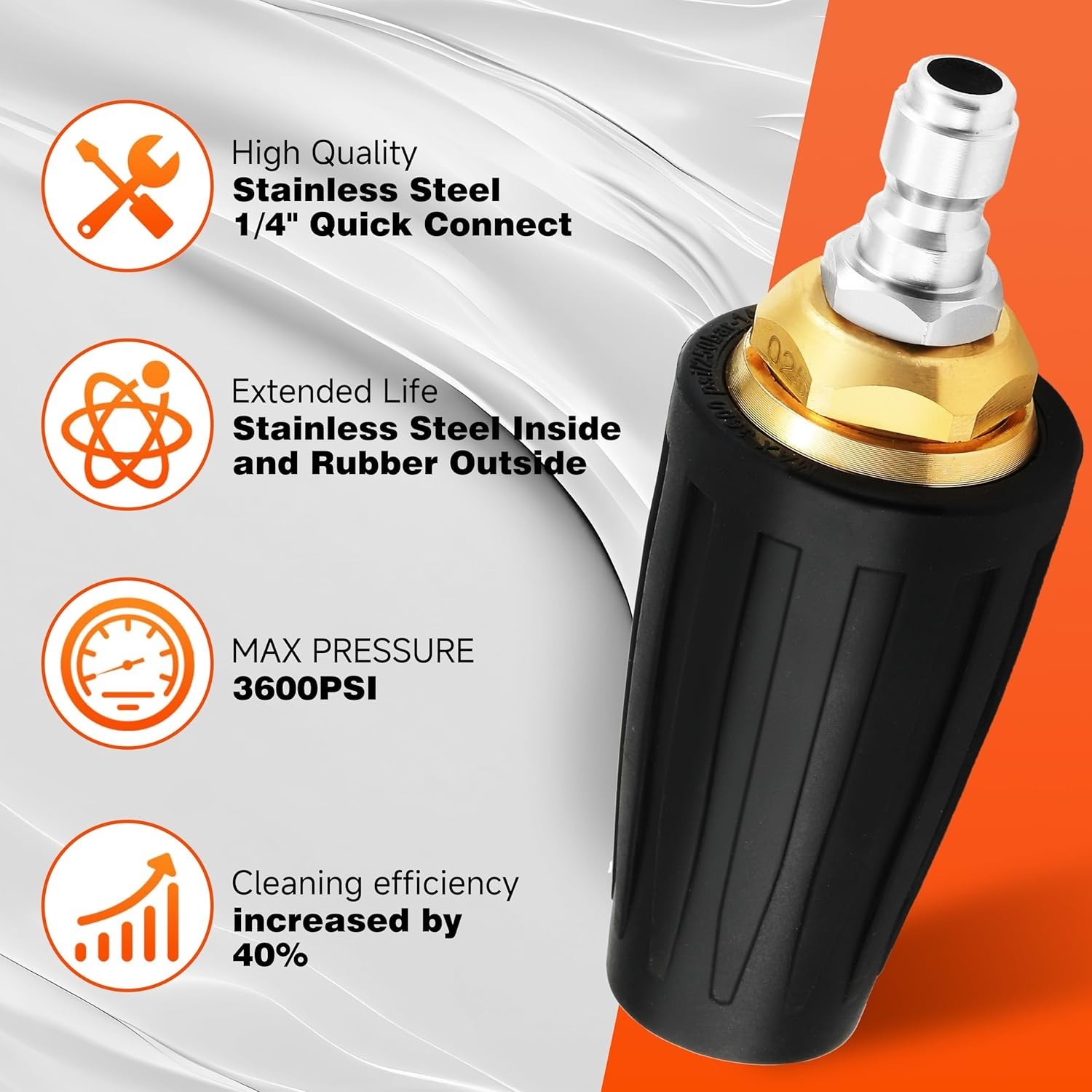 Stainless Steel Turbo Nozzle for Pressure Washer