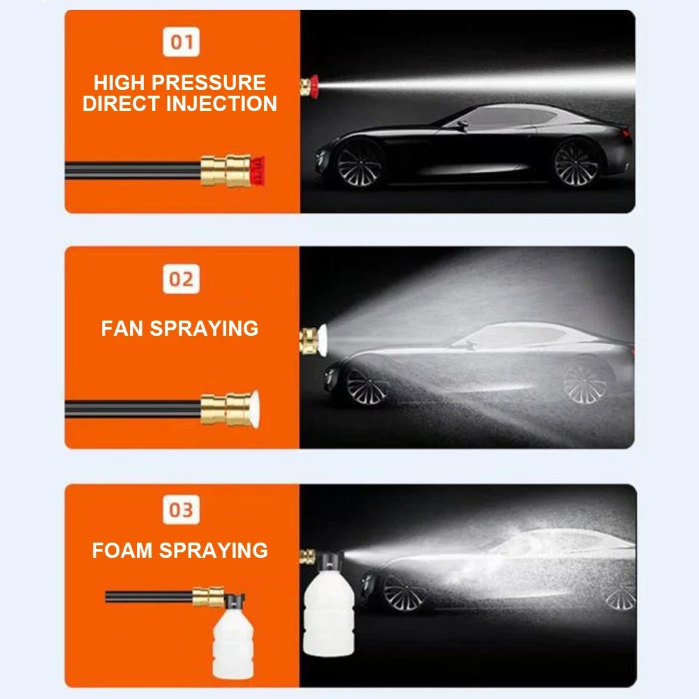 30Bar Cordless High Pressure Car Washer, Rechargeable 4000mAh Power Cleaner