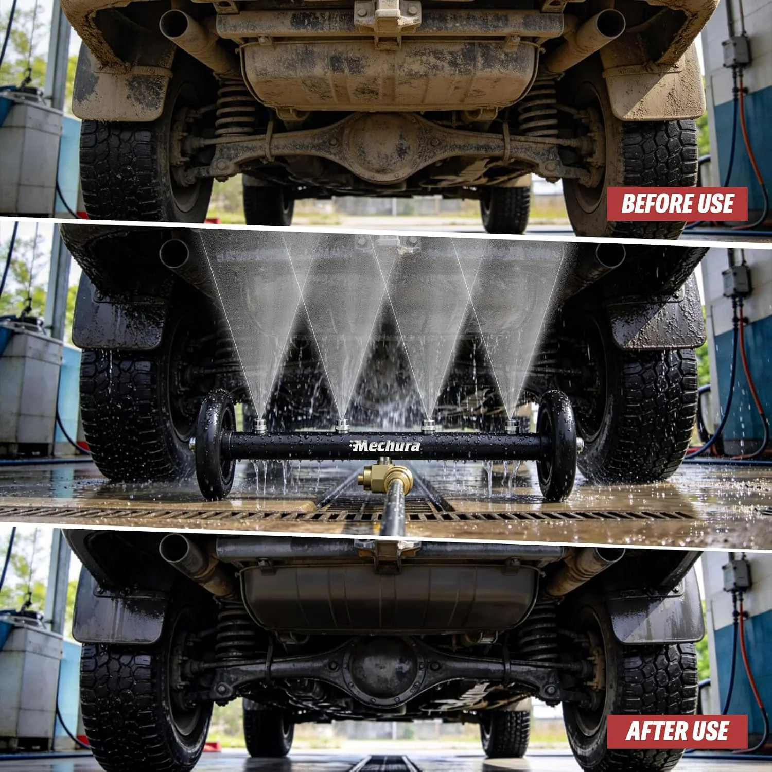 16 Inch Undercarriage Pressure Washer Attachment, 4000 PSI Undercarriage Cleaner
