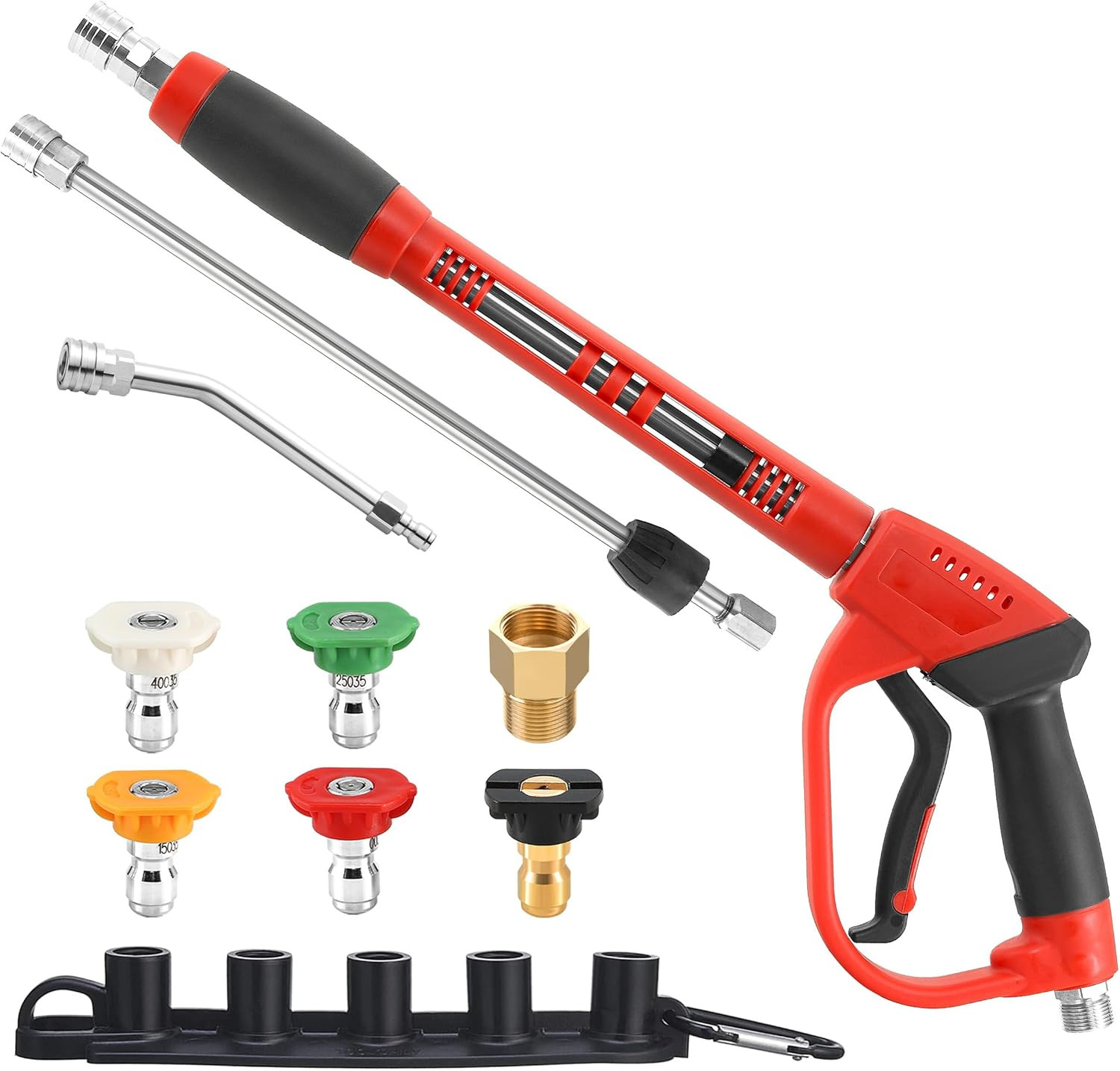 Pressure Washer Gun with Replacement Wand Extension, 30 Degree
