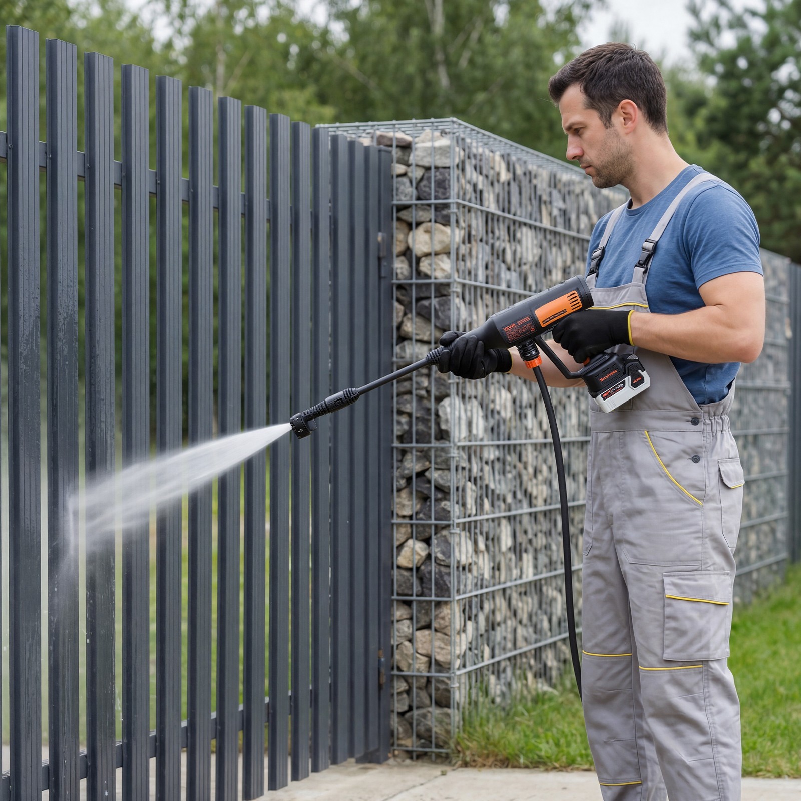 VEVOR Cordless Pressure Washer 1200PSI MAX with Brushless Motor Dual Batteries