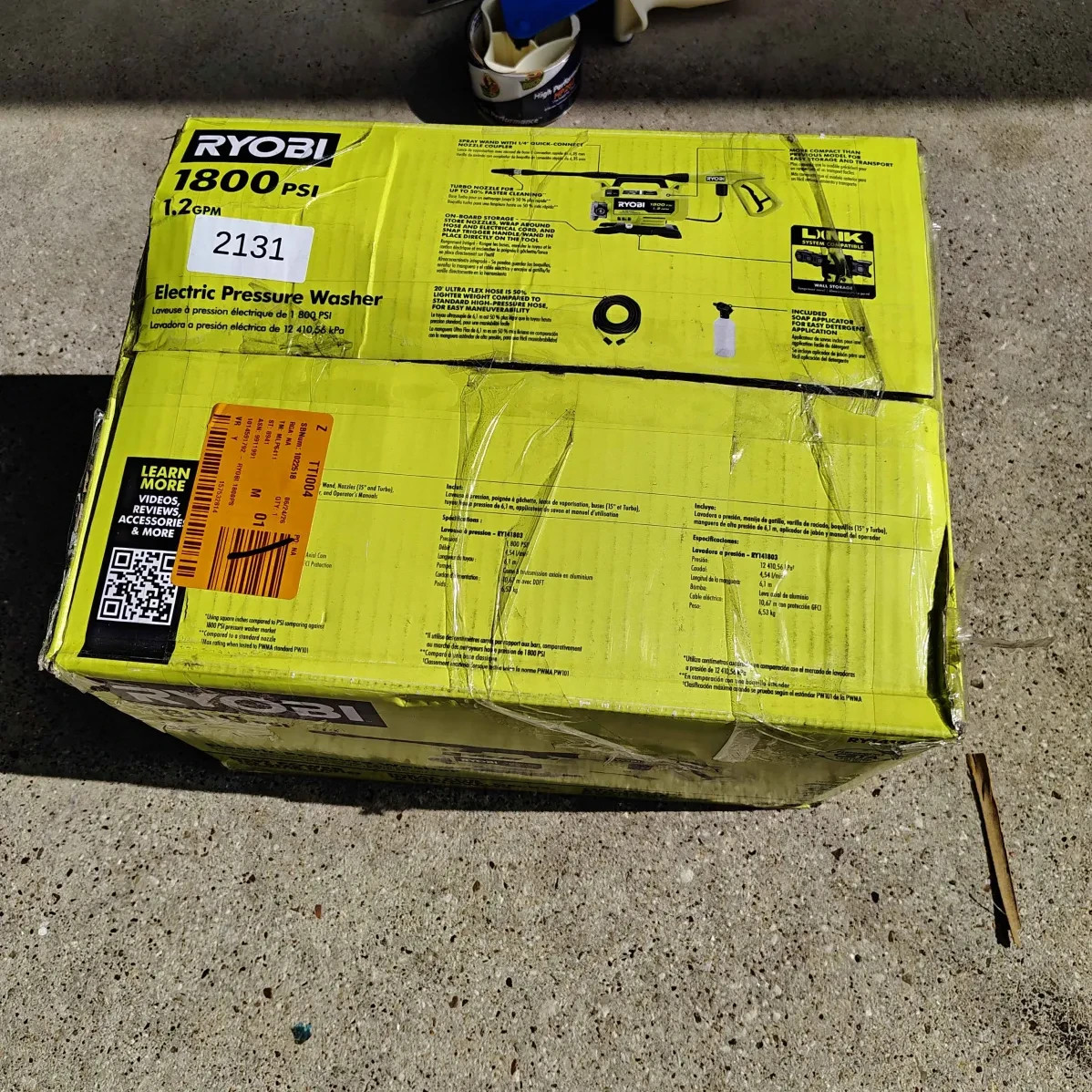 RYOBI RY141803 1800 PSI 1.2 GPM Electric Pressure Washer