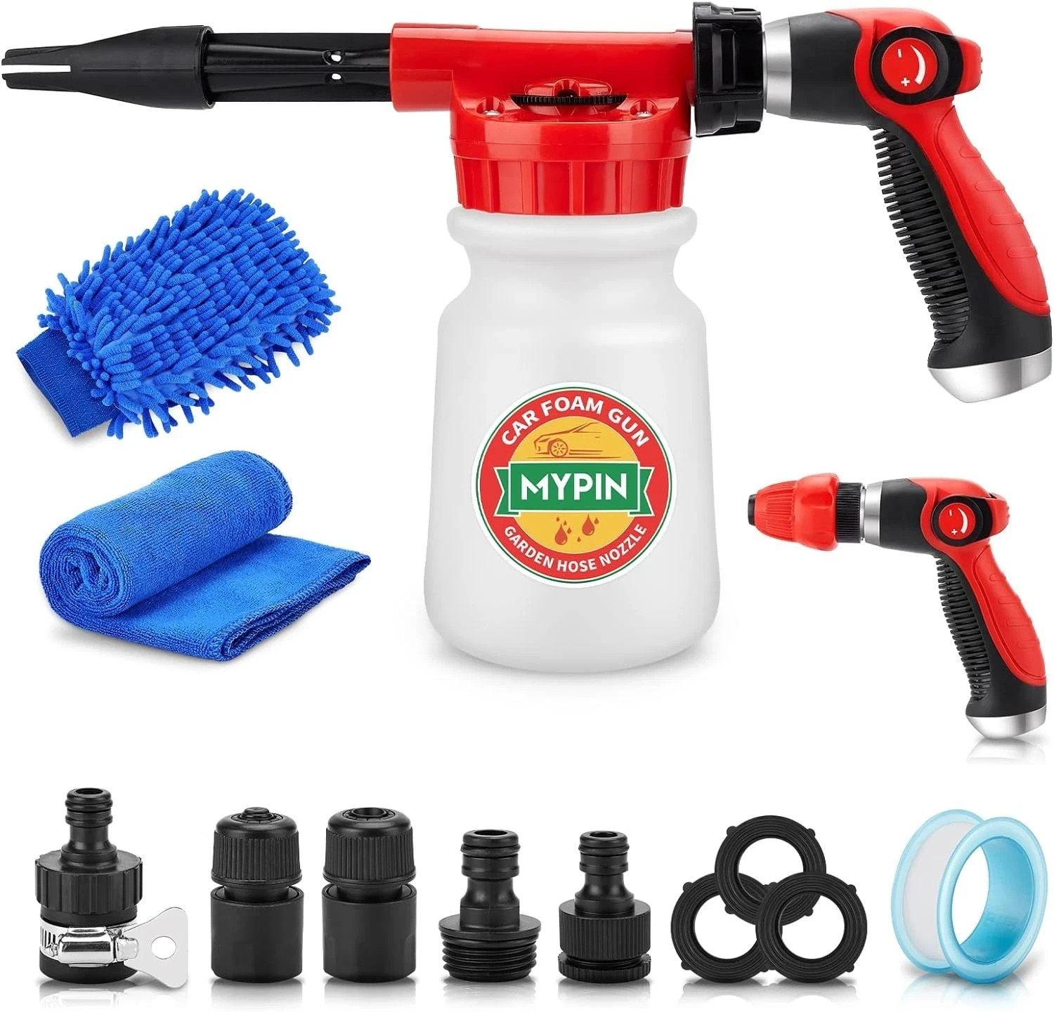 Car Foam Cannon Foam Gun Garden Sprayer 16 in 1 Adjustable Hose Wash