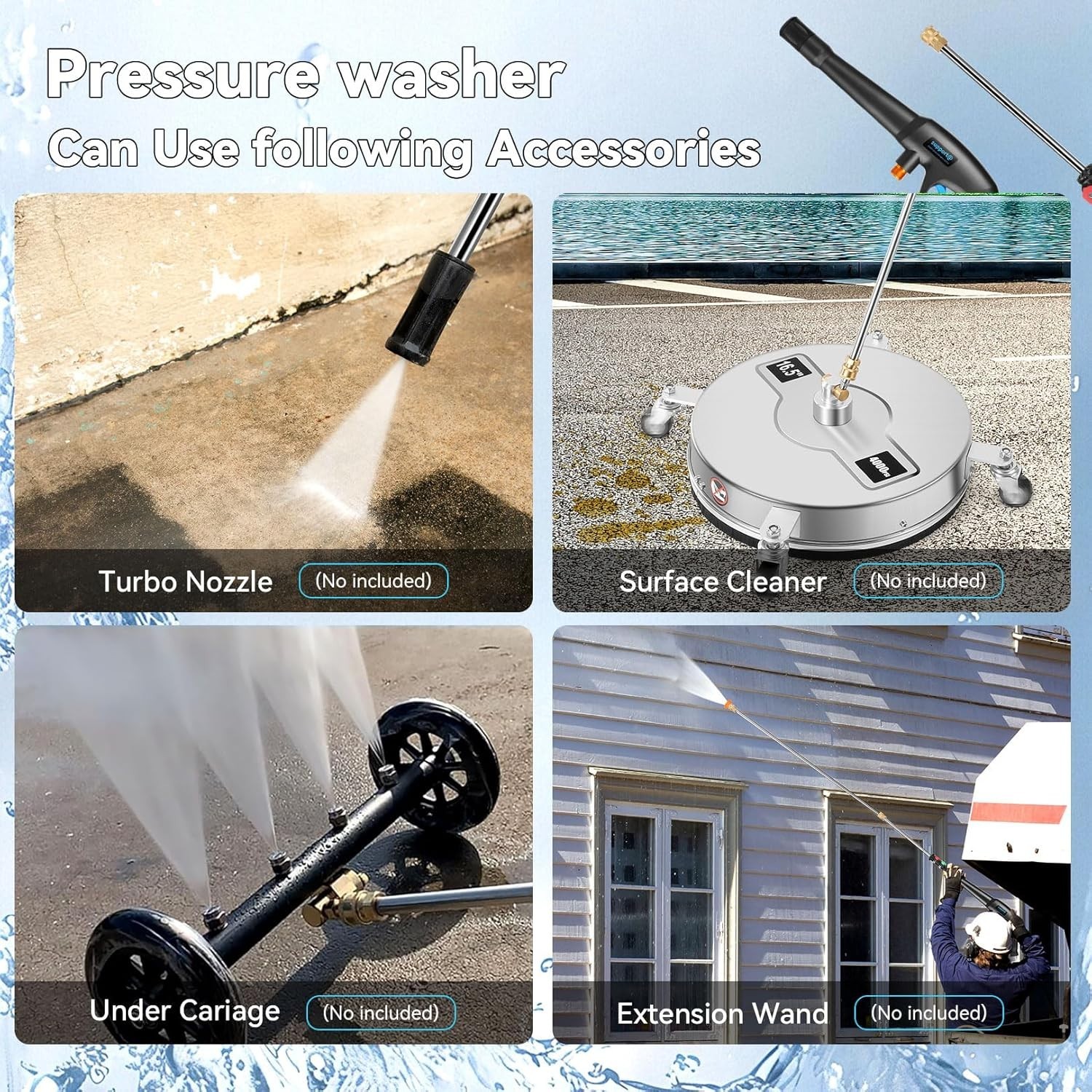 5000 PSI Adjustable Electric Pressure Washer, 2026 New Power Washer Pressure Adj