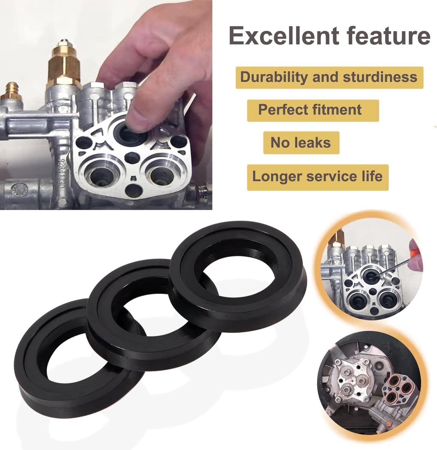 42122 High Pressure Washer Pump Water Seal Kit for Annovi Reverberi Rmv,Rmw,Srmw
