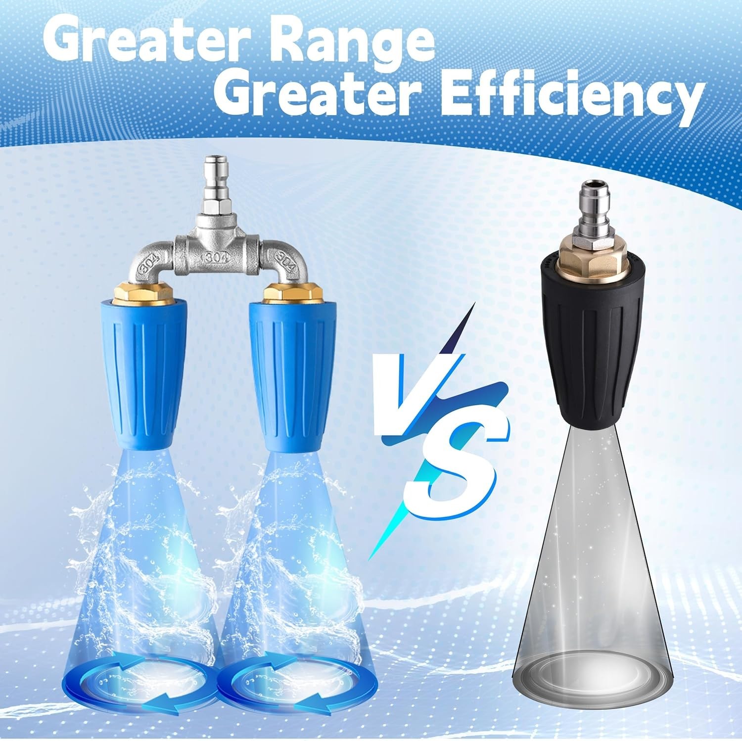 Professional Dual Turbo Nozzle with 1/4″ Quick Connect – Multi-Surface Cleaner