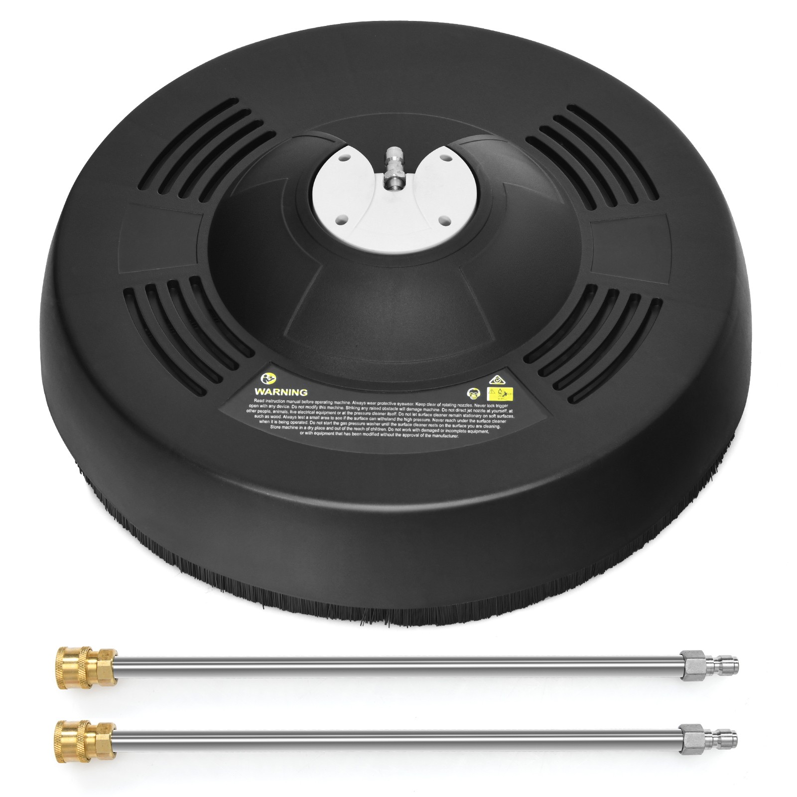 Costway 16″ Pressure Washer Surface Cleaner Attachment w/ 2 Extension Wand