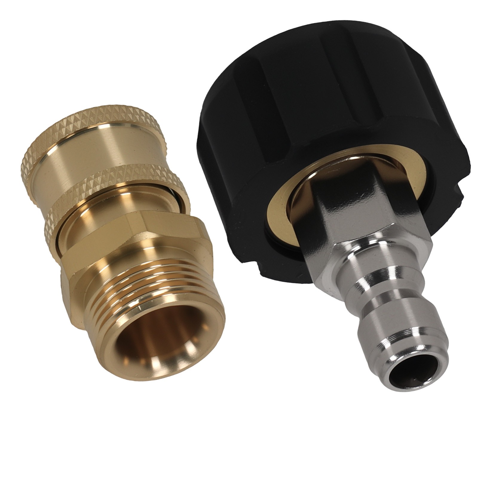 Brass M22 to 1/4″ Adapter for Pressure Washer Hose Gun Quick Connect 2Pcs