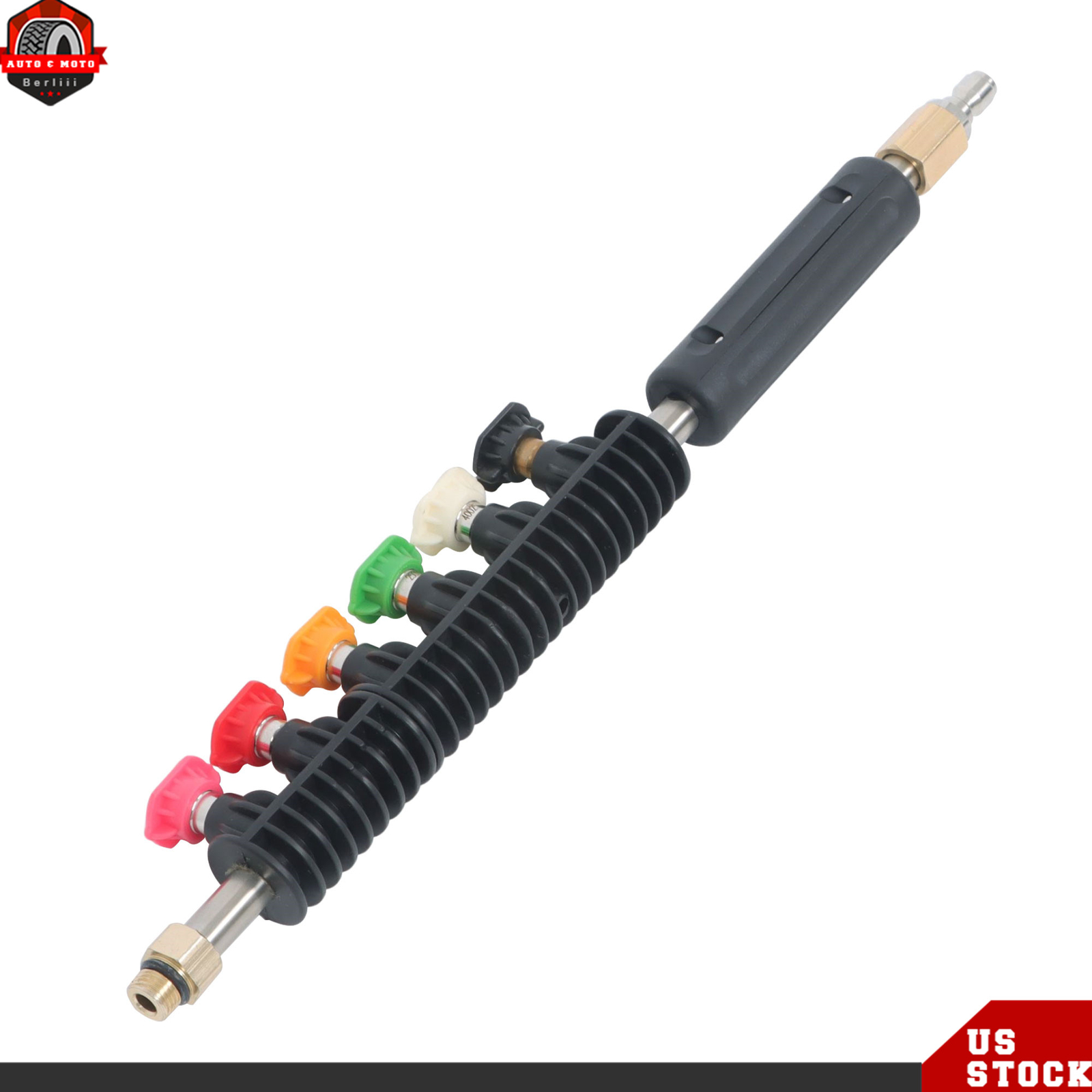 High Pressure Washer Gun Extension Wand Lance Gutter Cleaner Nozzles Kit 4000PSI