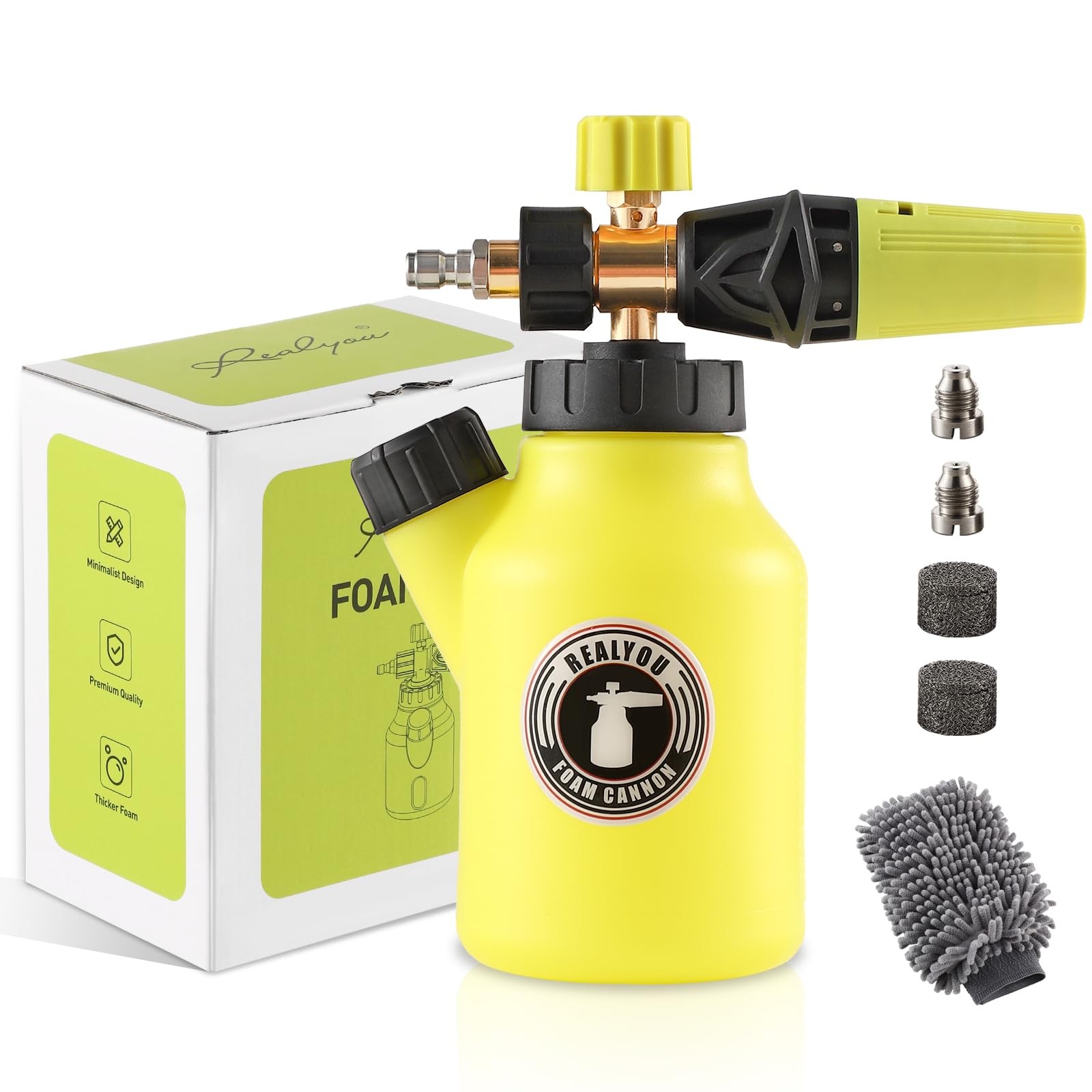 Realyou Foam Cannon for Pressure Washer up to 4500 PSI, Premium Foam Sprayer w