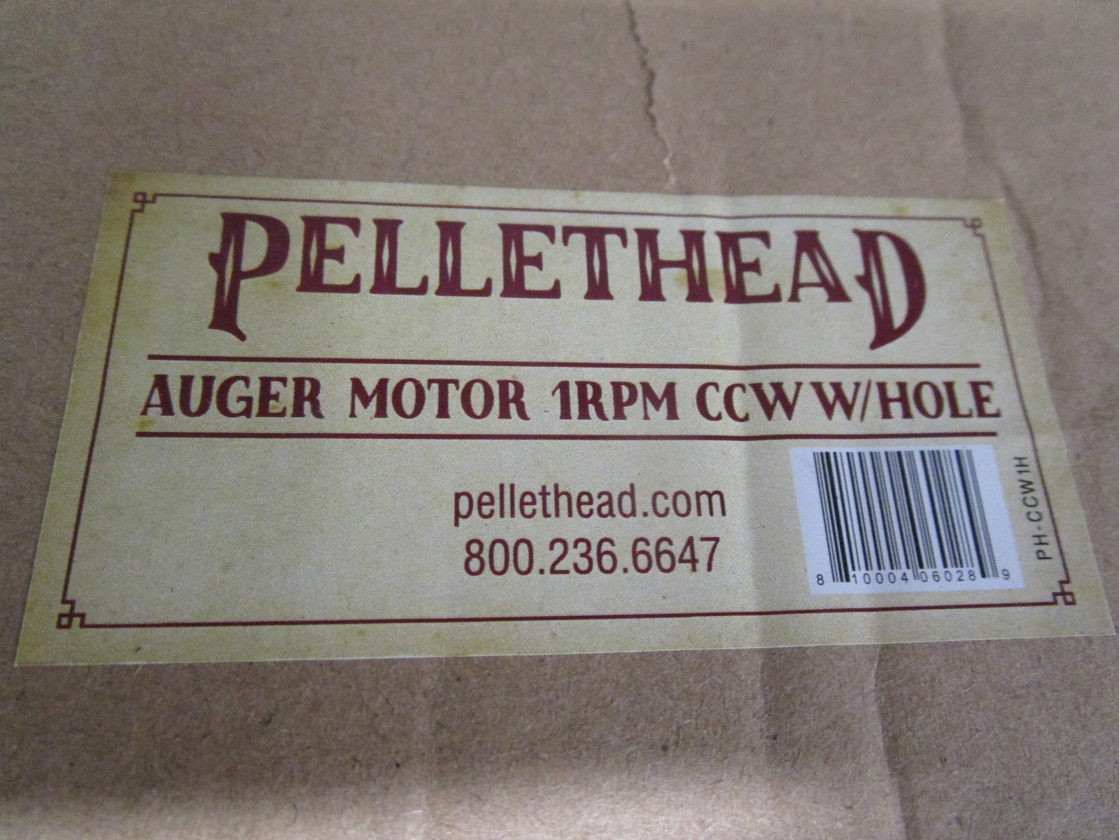 OEM New Pellethead 1RPM Pellet Stove Auger Motor CCW w/Hole PH-CCW1H