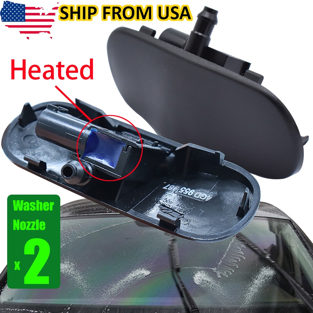 2X Car Washer Spray Nozzle Jet Heated Jet For Audi Q3 Q5 A3 A4 A5 A6 A7 A8 TT