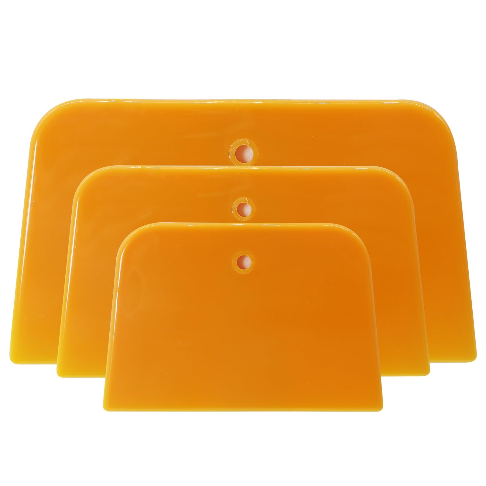 Wulitaotao Body Filler Spreaders, Plastic Spreader,4, 5, 6 Inch Yellow-3pcs