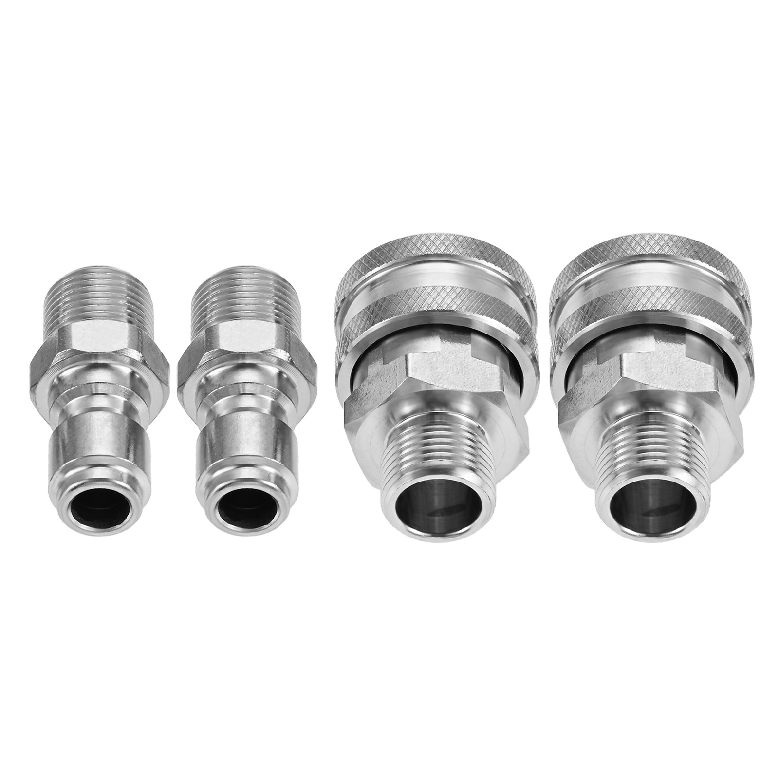 2 Sets 3/8″ Quick Connect Fittings 3/8″ Male NPT Thread Pressure Washer Adapter
