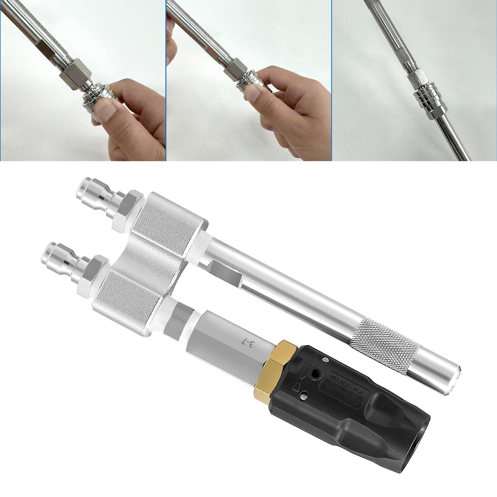 1Pc Twist Nozzle Pressure Washer 3-7 GPM 1000-6000Psi 1/4in Fast Connect Part