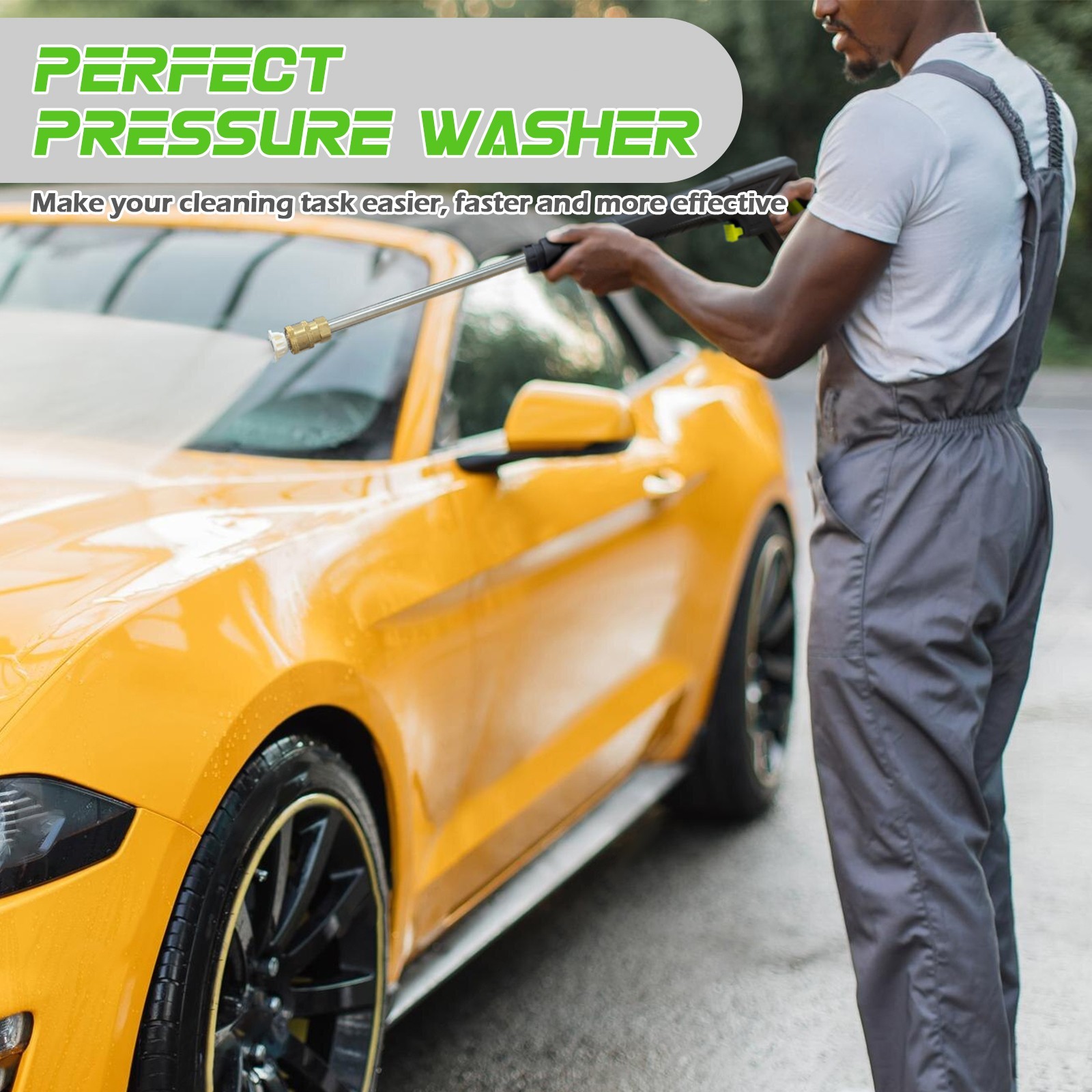 Pressure Washer 4200PSI 2.0GPM, Portable Design, 500ML Soap Tank, for Driveway