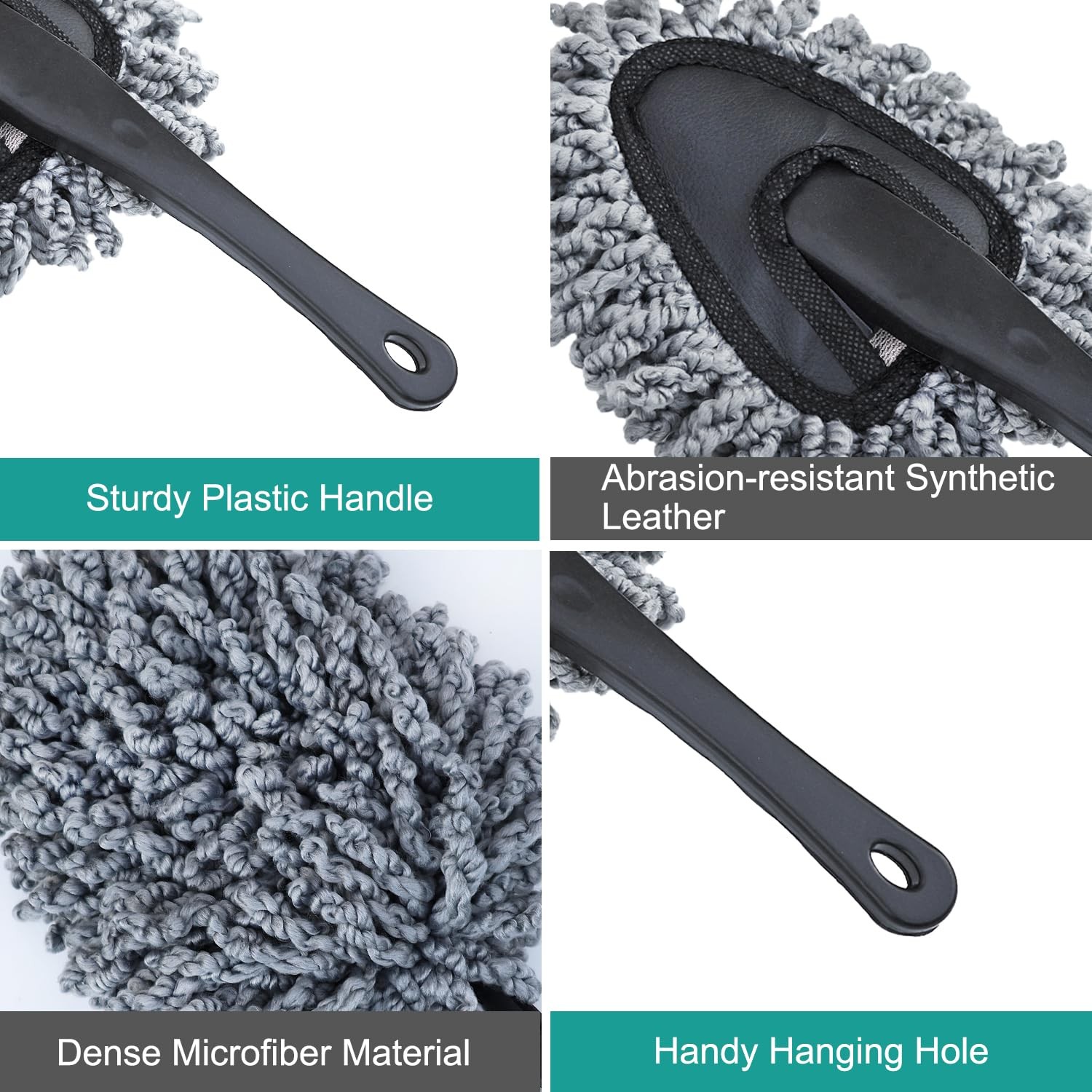 2 Pack Super Soft Microfiber Duster Brush, Dusting Tool, Cleaning White