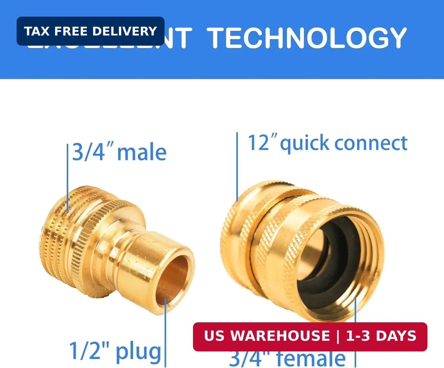Hourleey Pressure Washer Adapter Set, Quick Disconnect Kit with M22 Metric Male