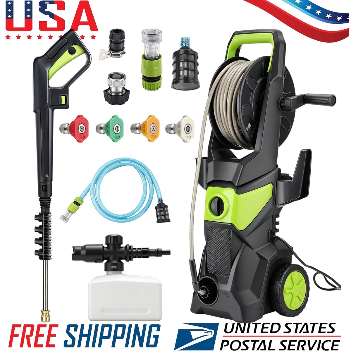 Electric Pressure Washer 5000PSI Max 3.2 GPM Power Washer Cleaning Machine