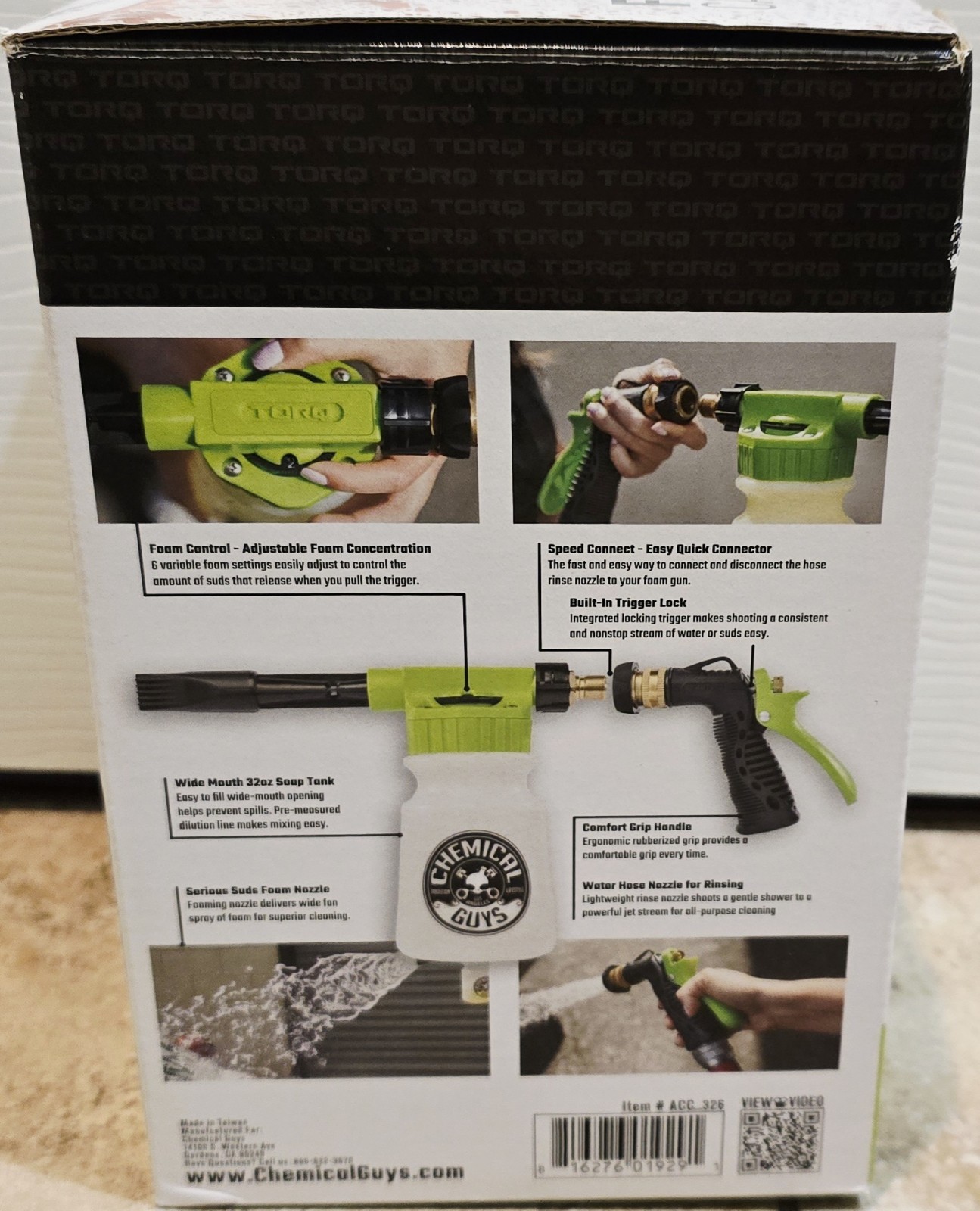Chemical Guys ACC_326 TORQ Foam Blaster 6 Foam Wash Gun The Ultimate Car Wash