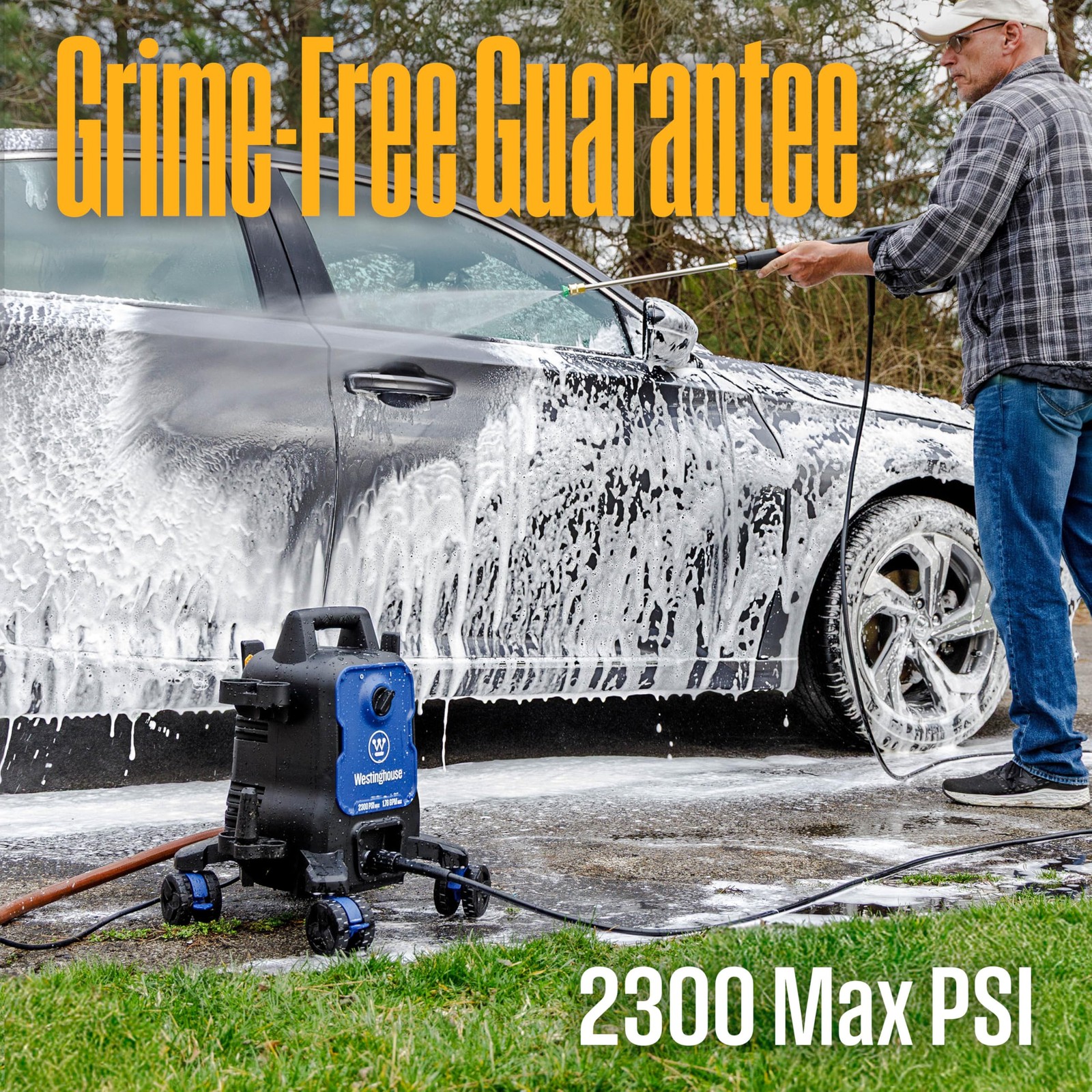 PX3100 Electric Pressure Washer 2300 PSI Soap Tank Steel Wand 5 Nozzle_ SALE OFF