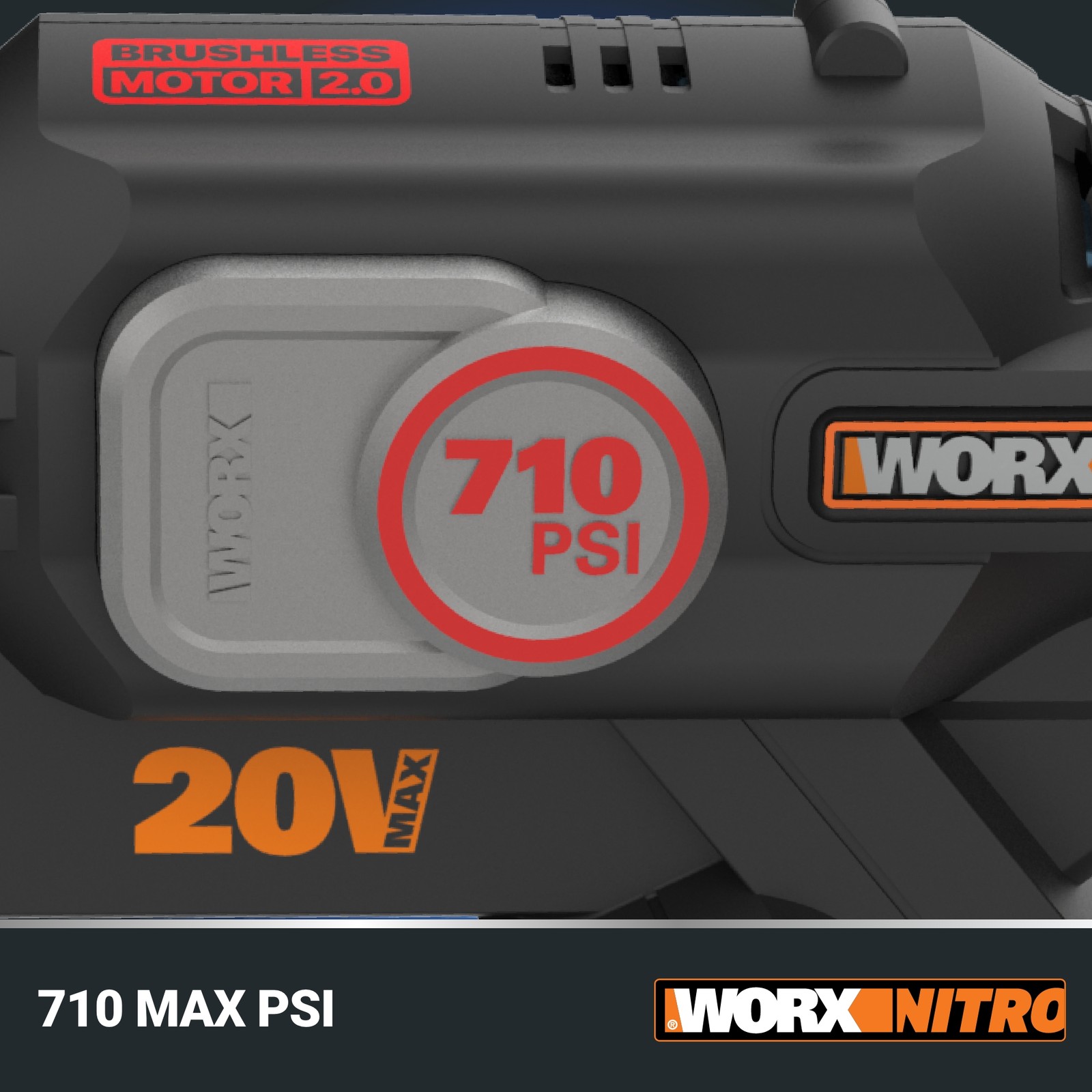 Worx Nitro Hydroshot 20V 710PSI Light-Duty Electric Pressure Washer (WG633)