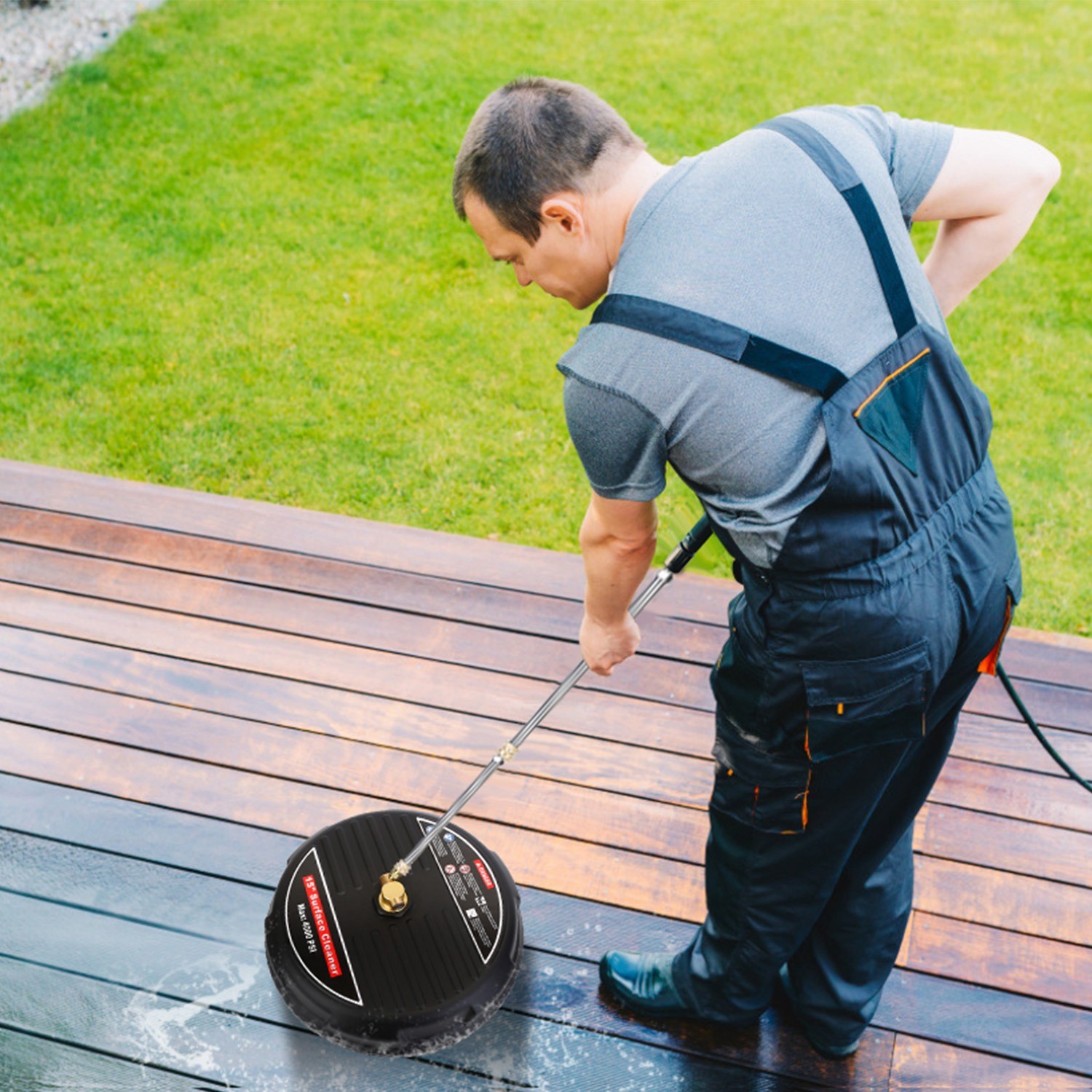 15″ Pressure Washer Surface Cleaner 4000 PSI Power Washer Driveway Broom