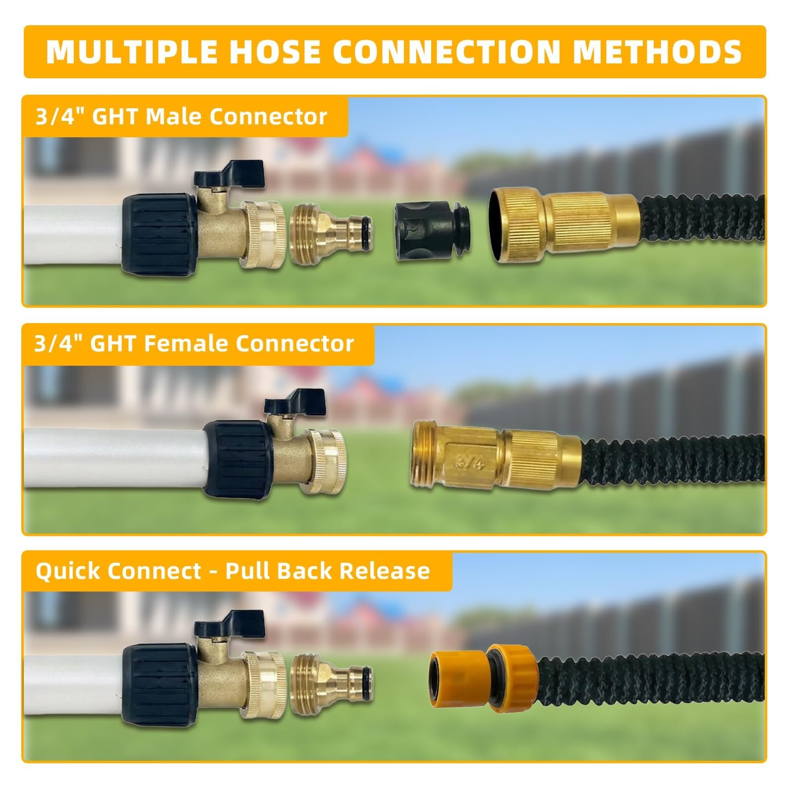 20FT Gutter Cleaning Tool with 360° Rotating Wand & Brass Shut-Off Valve – Safe