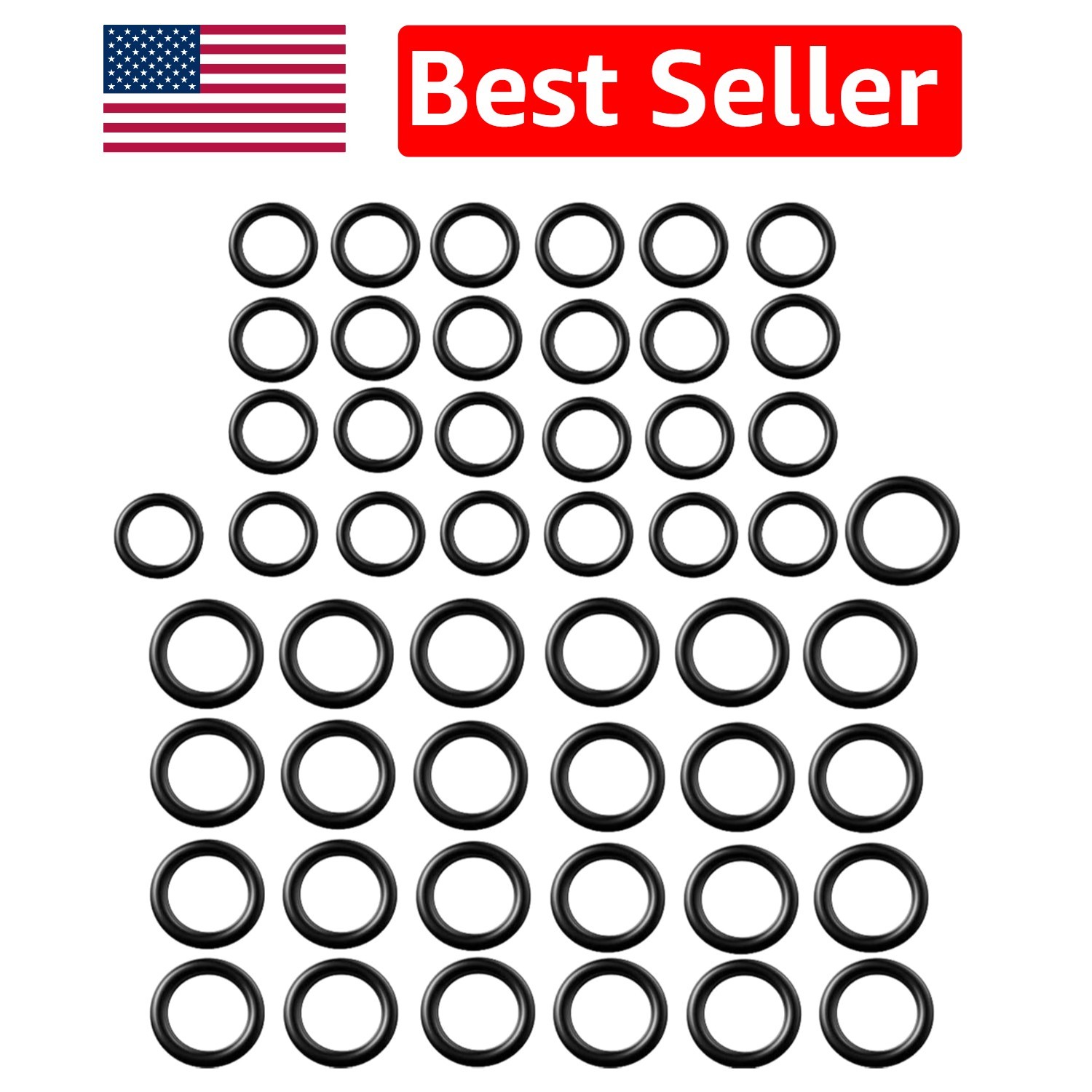 Efficient 50-Piece O-Ring Replacement Set for Pressure Washers & Plumbing Needs
