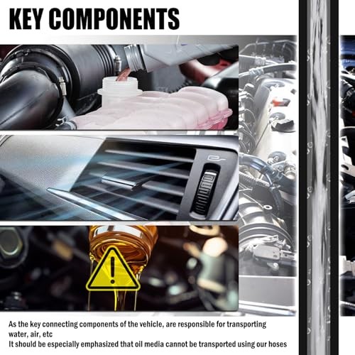 9.84Ft Heater Hose for Cars,Silicone Flexible Radiator Hose as Air/Water