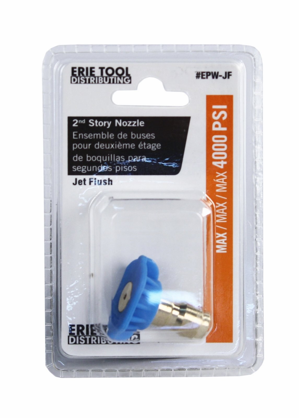 Erie Tools Pressure Washer Brass Jet Flush 45°Nozzle with 1/4″ Quick Connect