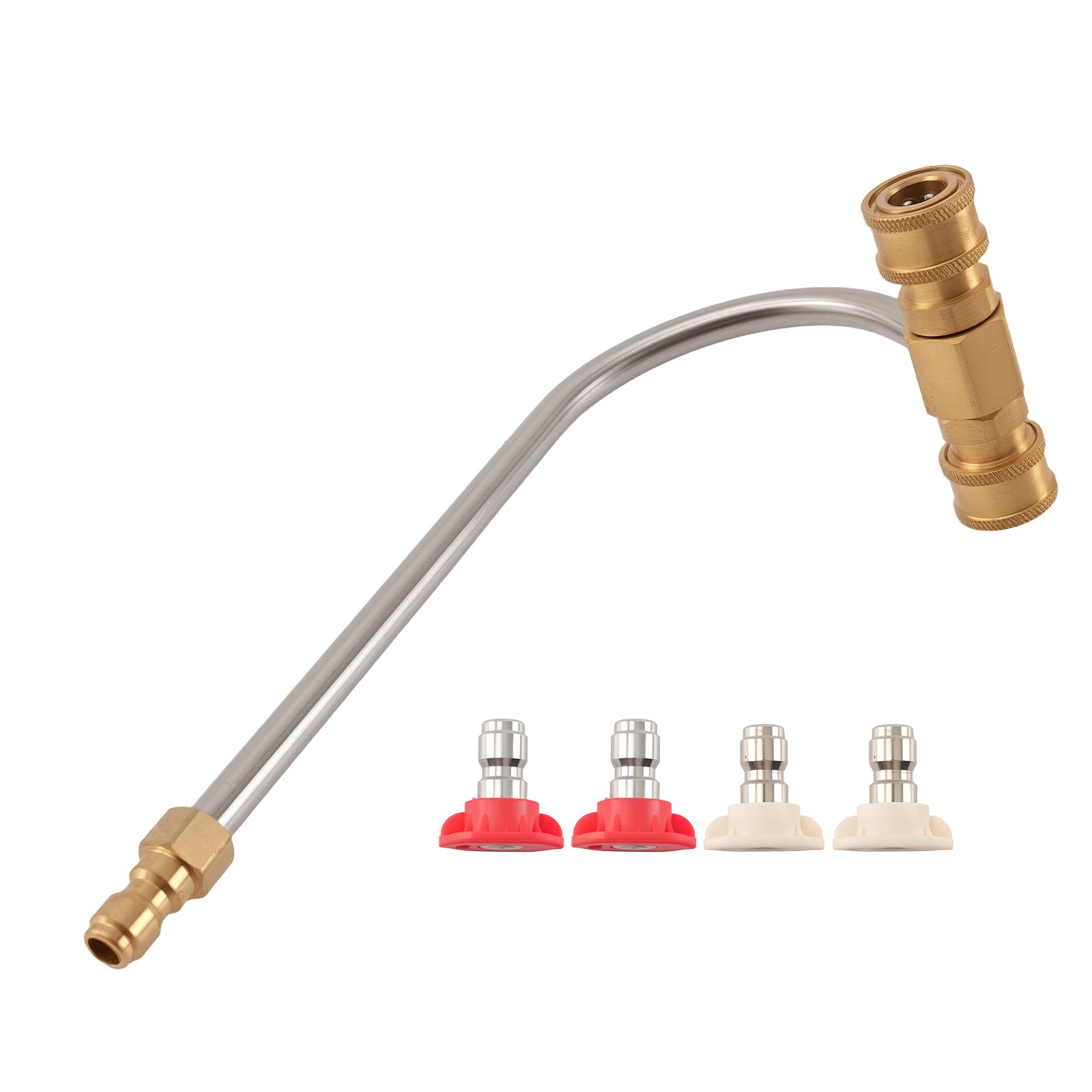 High Pressure Gutter Cleaning Tool 4000PSI 40° & 0° Nozzles for Pressure Washer