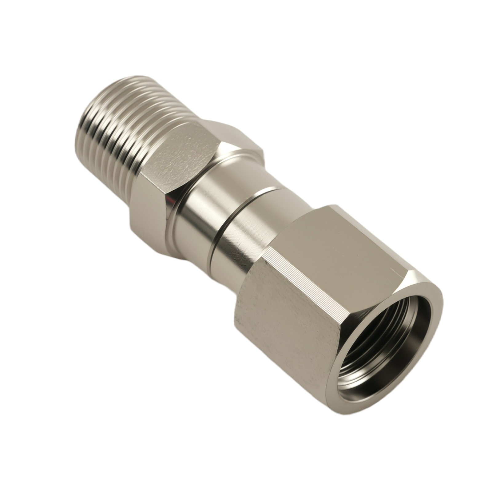 2x 3/8″ NPT 360° Swivel Adapter Stainless Steel for Pressure Washer Hose Gun