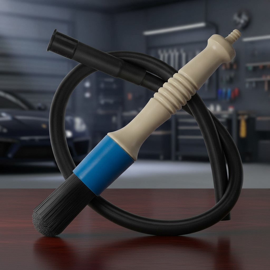Parts Washer Brush with Hose- Wear Resistant Parts Cleaning Brush with 31 Inch