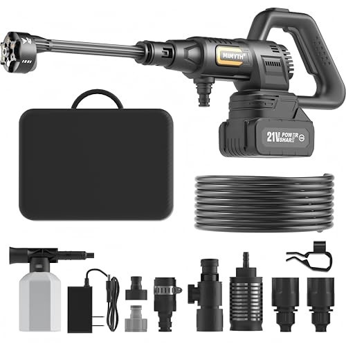 Cordless Pressure Washer 1200PSI, Battery Powered, Handheld, 4.0Ah, 6-in-1 Nozzl