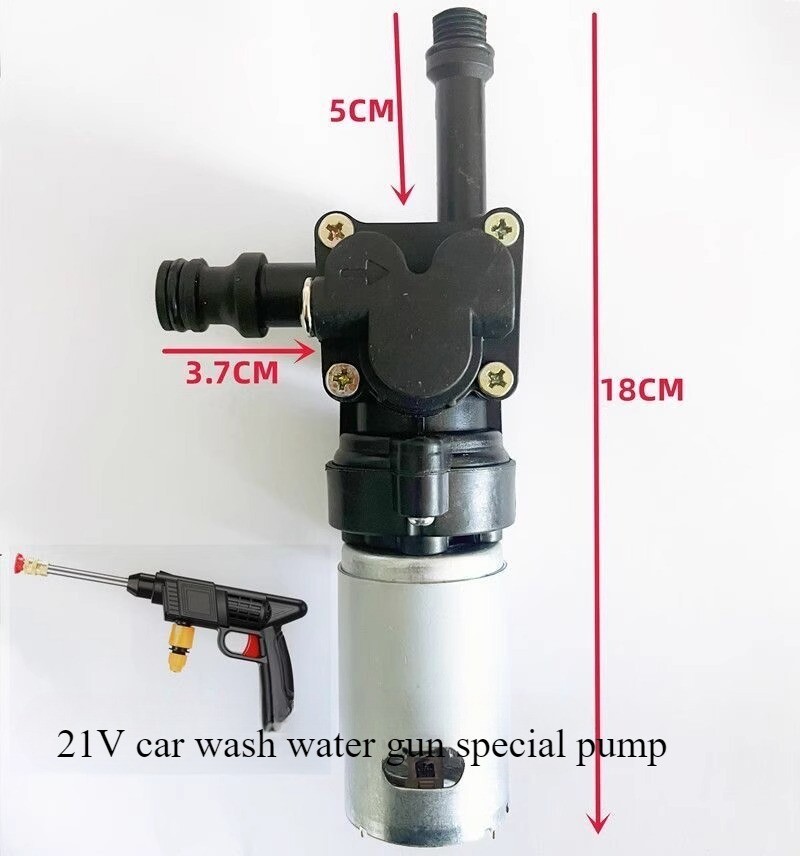 21V Cordless High Pressure Cleaner Water Gun Motor Zinc Alloy Plunger Pump