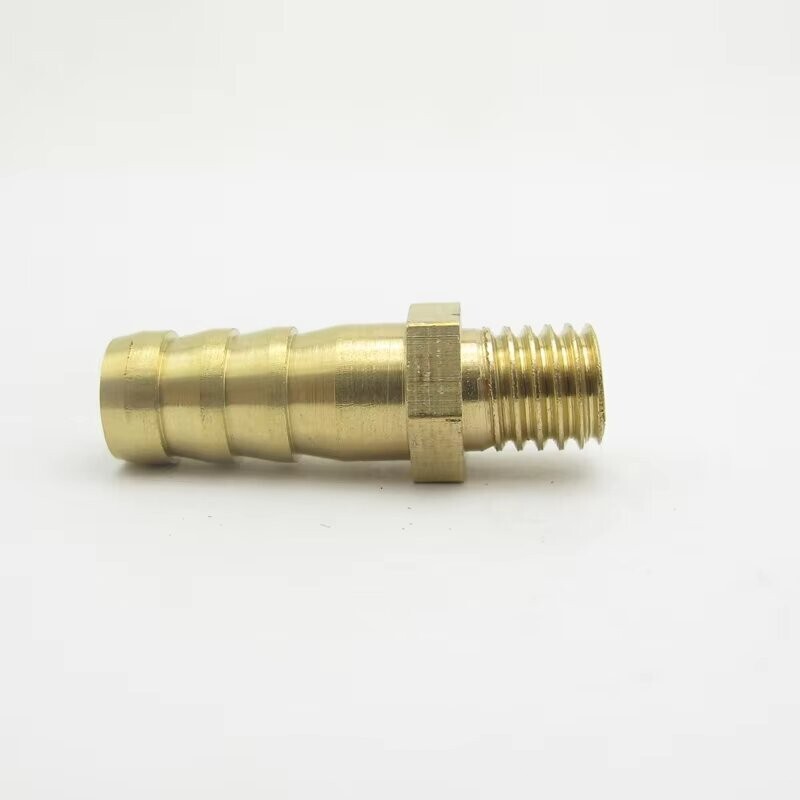 8mm Hose Barb Adapter x M8*1.25mm Male Metric Thread Brass Pipe Fitting Coupler