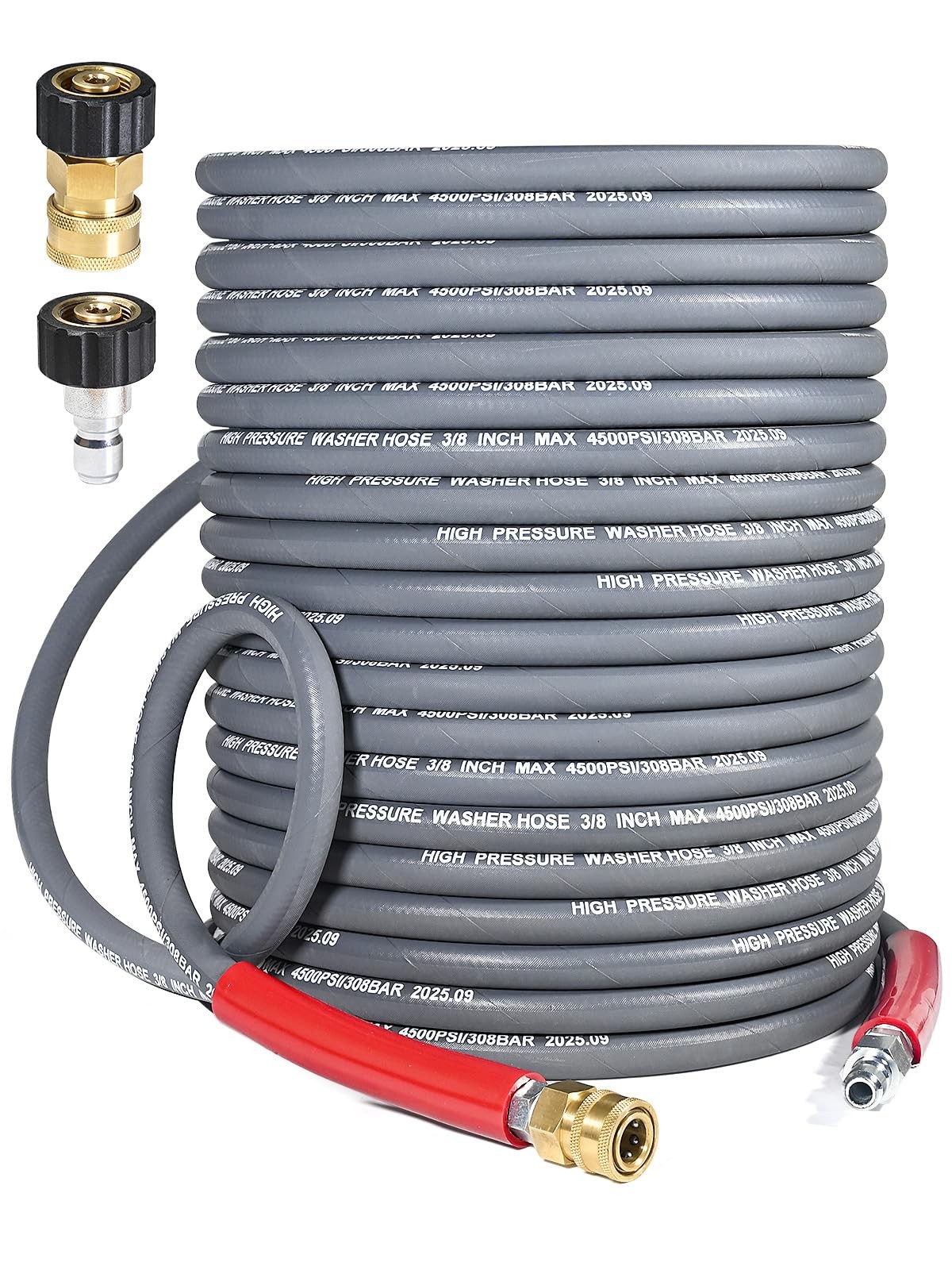 4500PSI Pressure Washer Hose 100FT Steel Braided M22