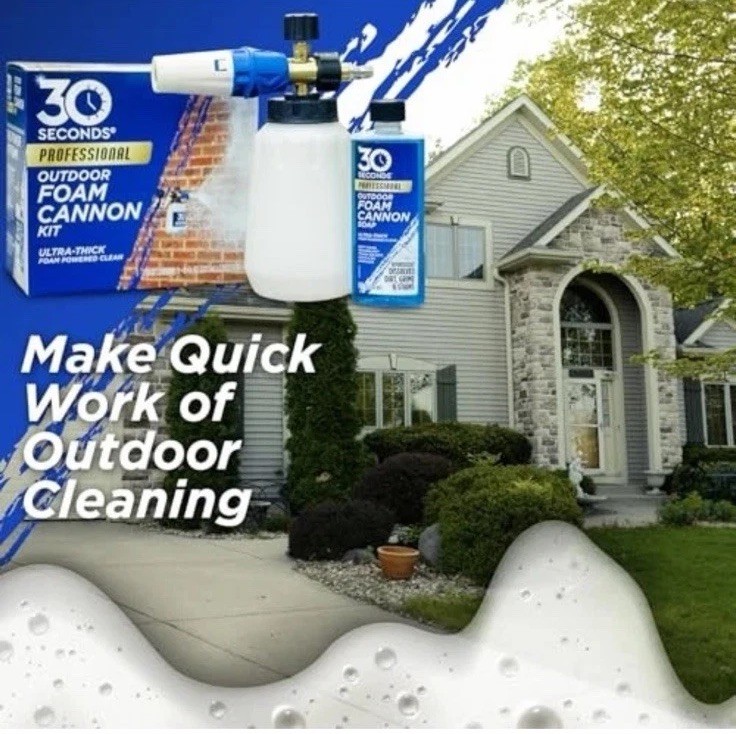 Foam Cannon Kit – Pressure Washer Sprayer + 8 fl. oz. Soap – Foaming Cleaner