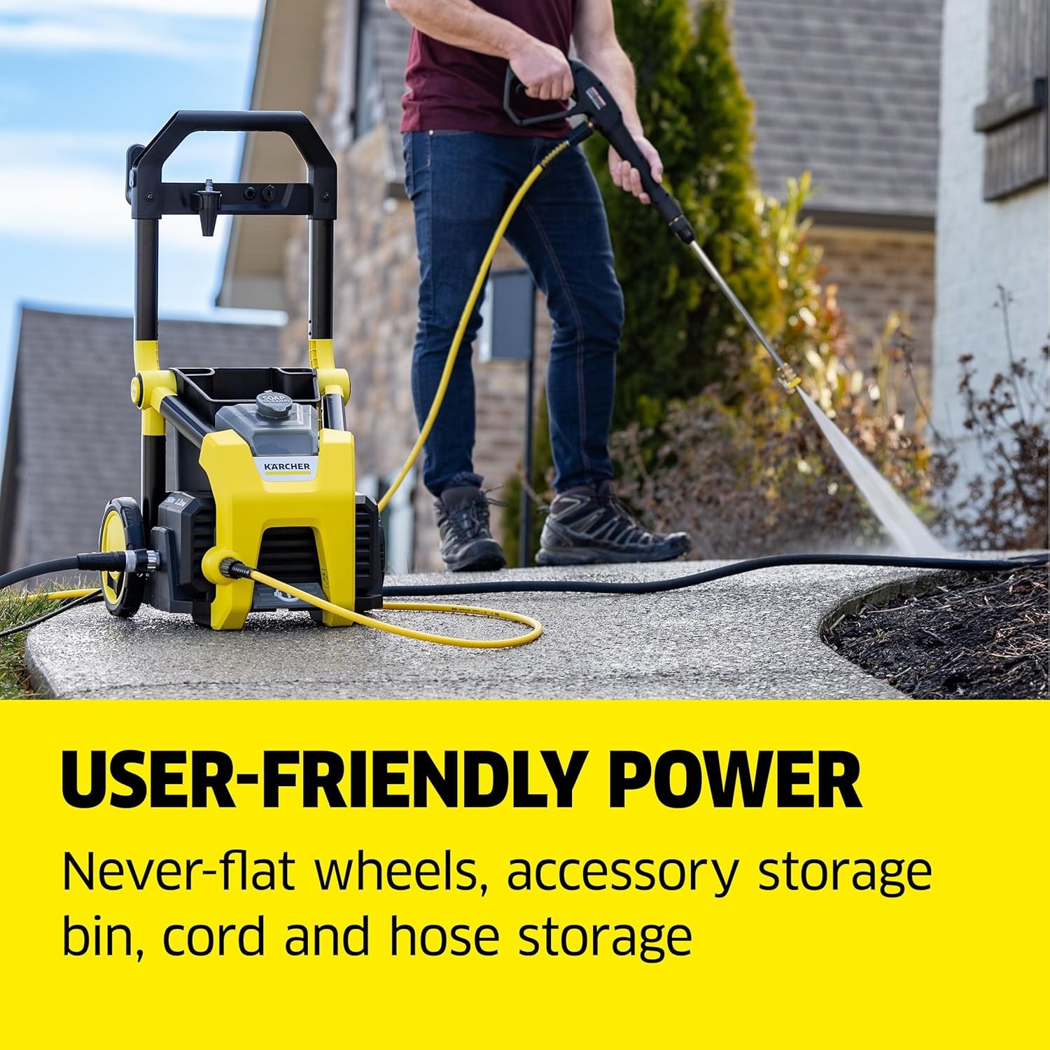 Kärcher Pressure Washer K1900PS, CETA Certified, 3 Spray Nozzles, Detergent Tank