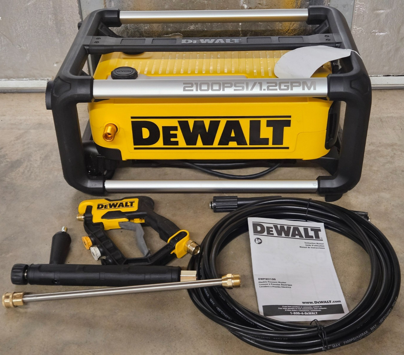 DeWalt 2100 PSI 1.2 GPM Electric Cold Water Pressure Washer Model# DWPW2100
